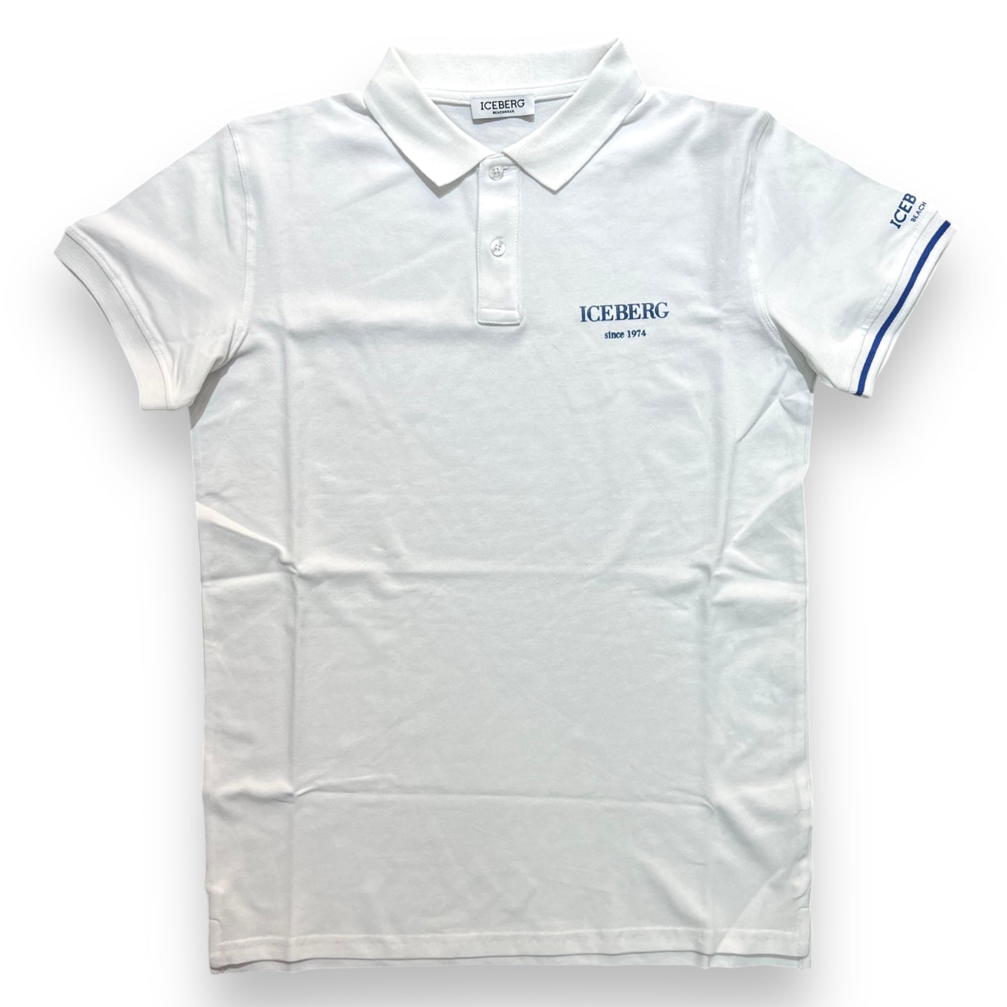 Polo ICEBERG basic, logo lato cuore, RegularFit, Col.Bianco
