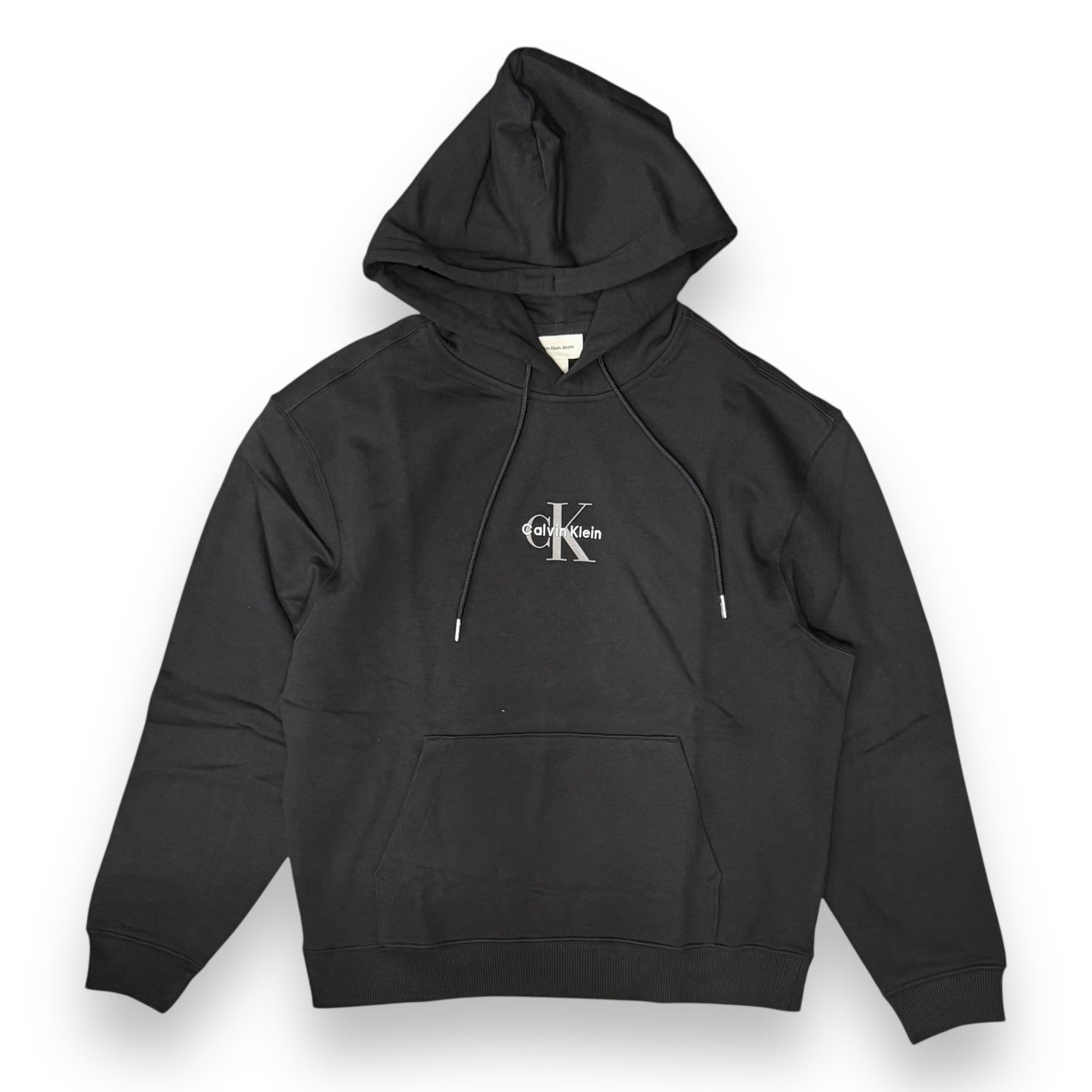 Felpa CALVIN KLEIN Uomo con logo ricamato/stampato, con cappuccio, tex. garzato, col.Nero