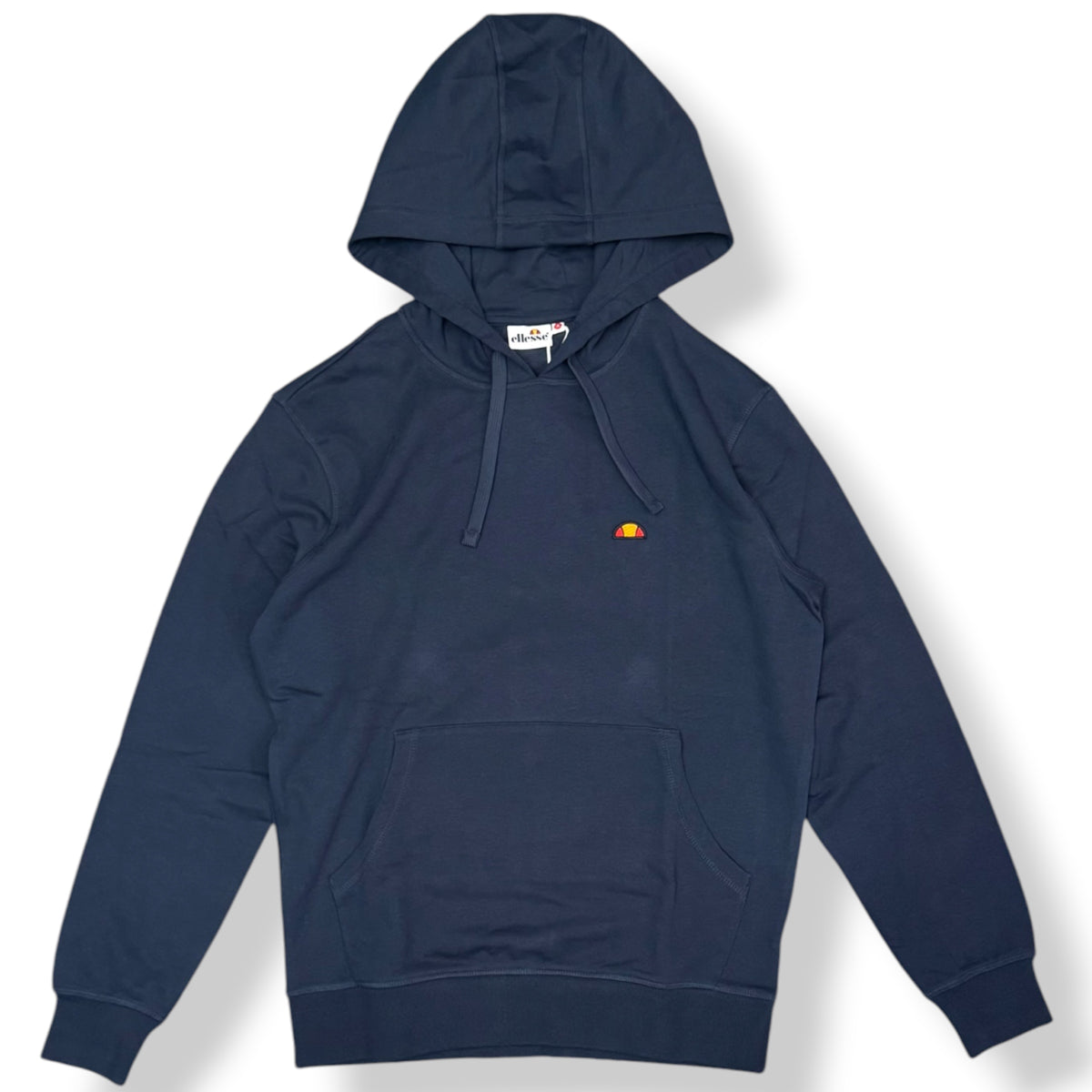 ELLESSE - Felpa Uomo con logo ricamato lato cuore, con cappuccio, Col.Blu