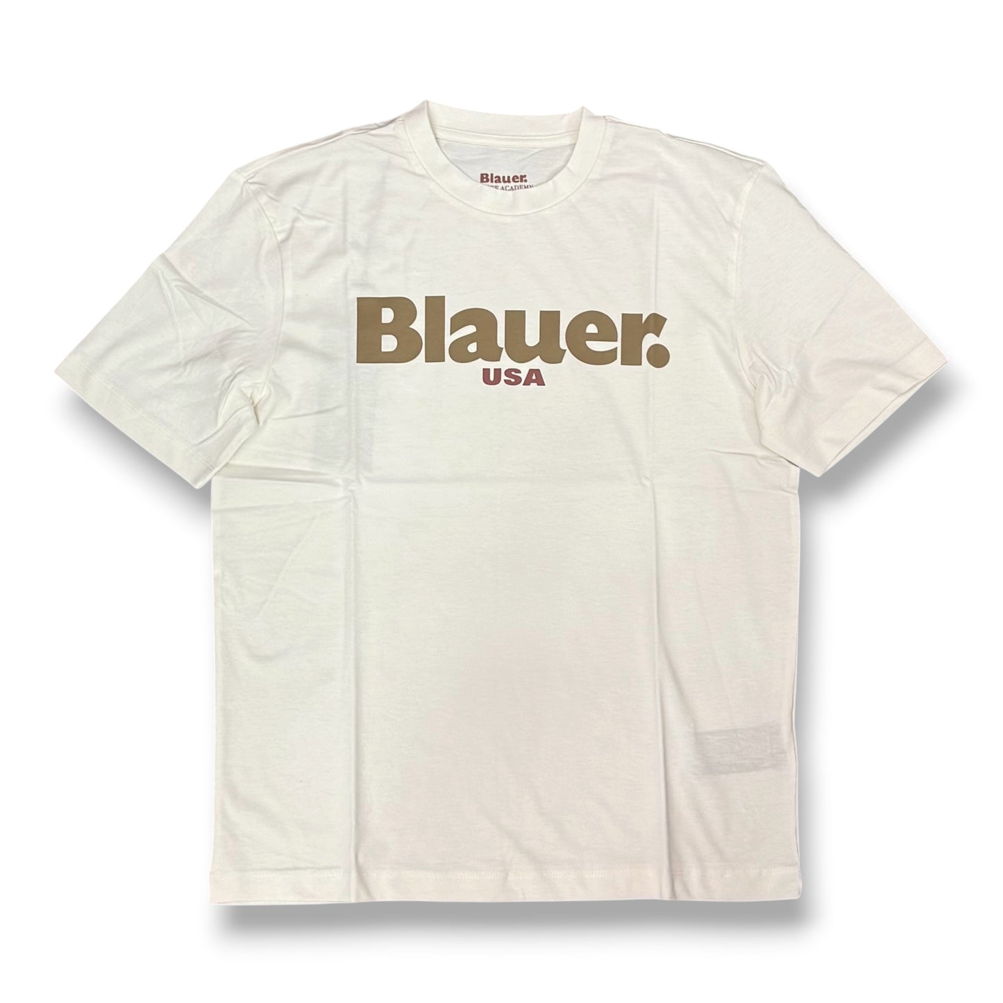 BLAUER- T-shirt, RegularFit, con stampa frontale, mod.Ernst, col.Panna