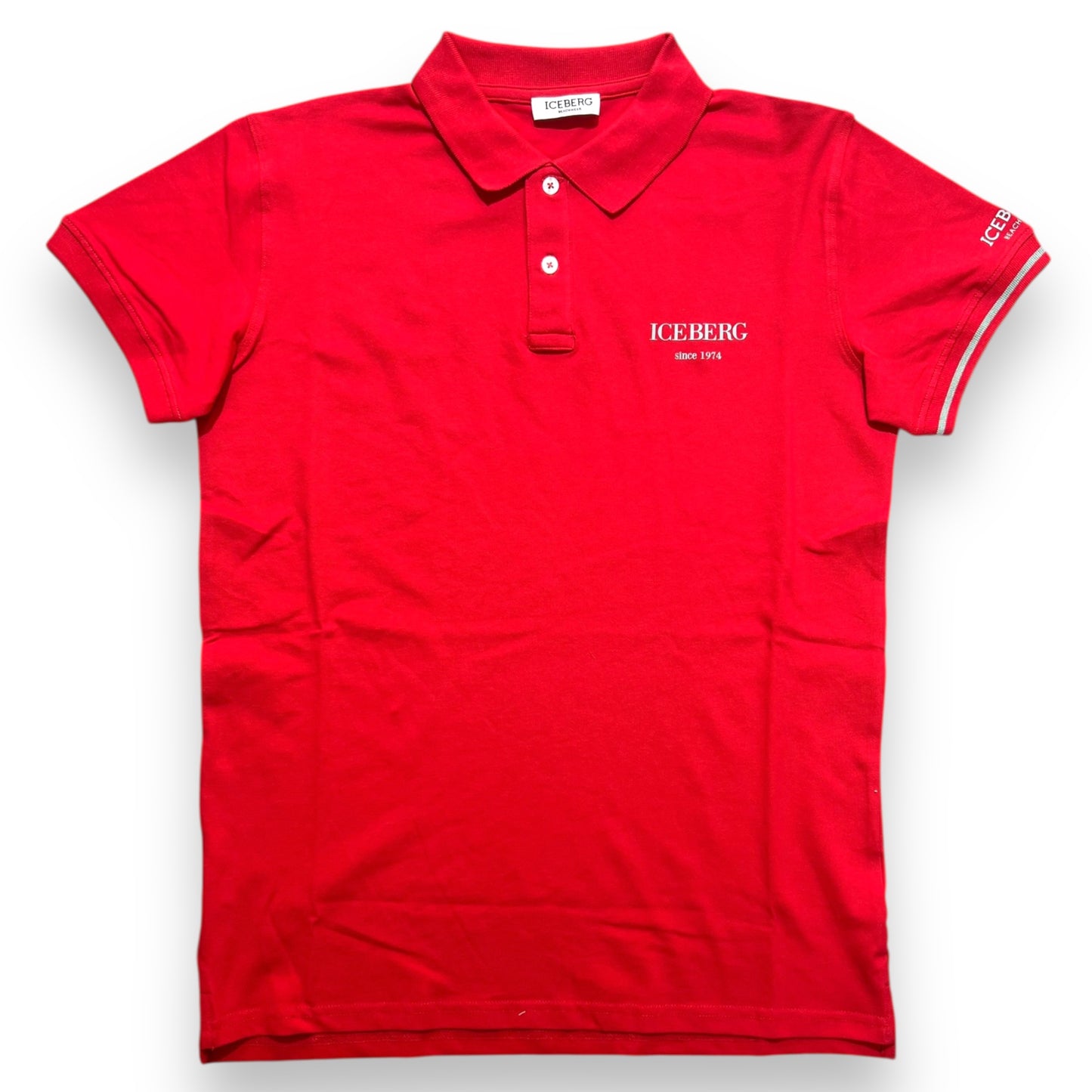Polo ICEBERG basic, logo lato cuore, RegularFit, Col.Rosso