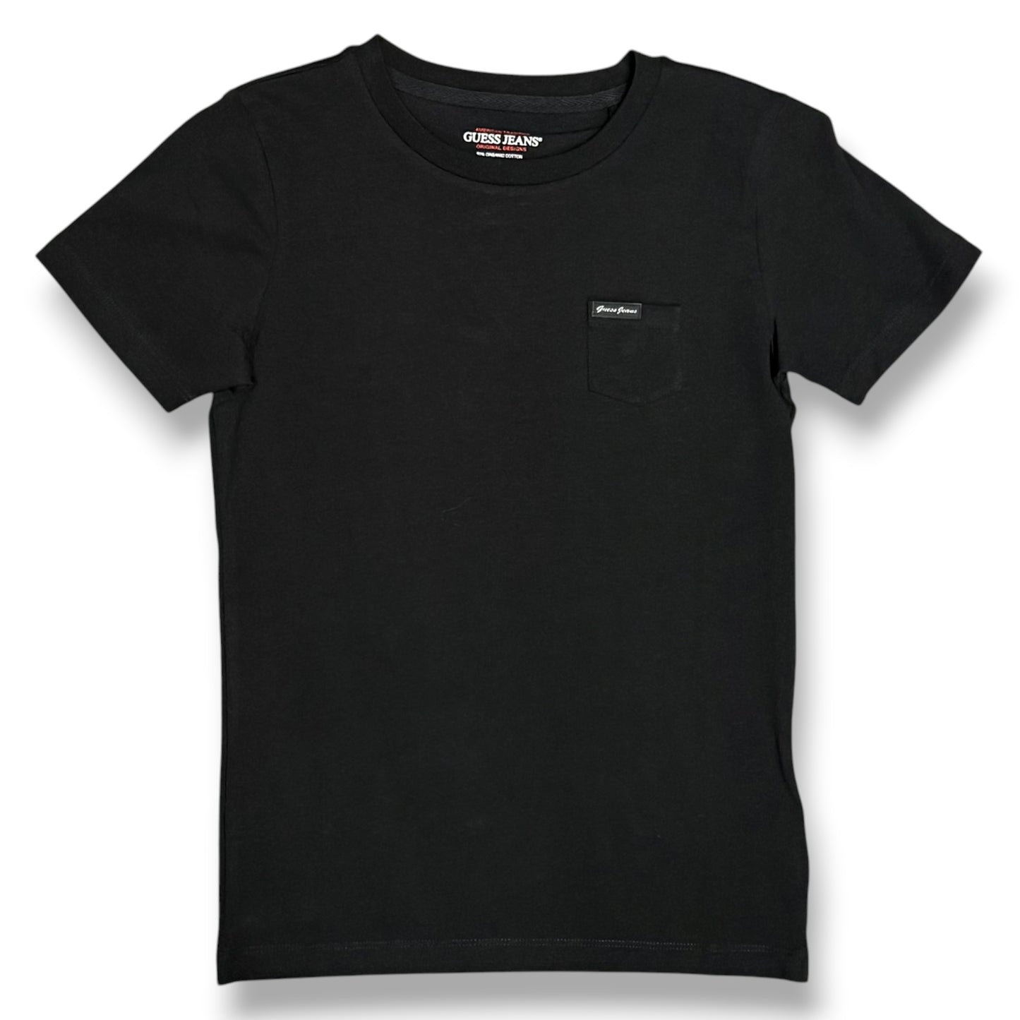 GUESS JEANS- T-shirt Donna, SlimFit, con taschino lato cuore, col.Nero