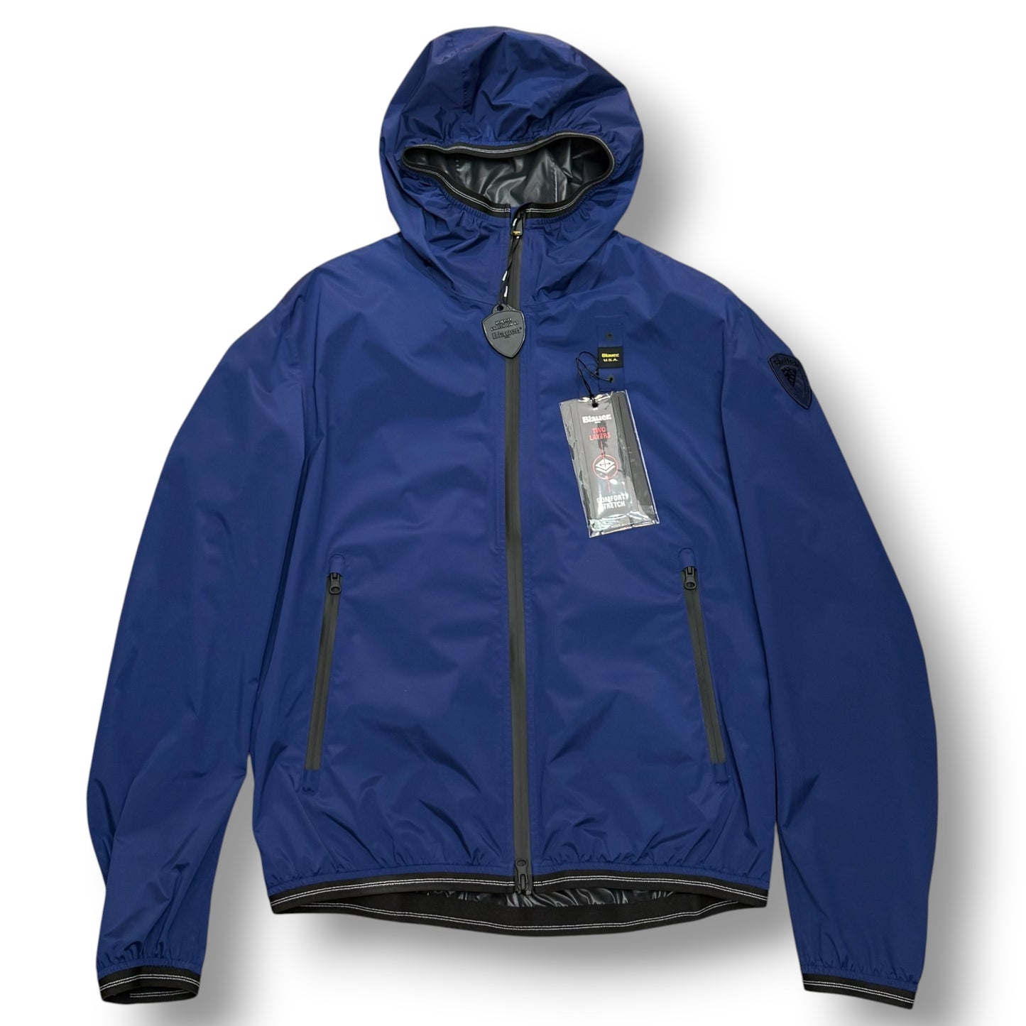 Giubbotto BLAUER Uomo, antivento con cappuccio, mod.FARRIN, Col.Royal