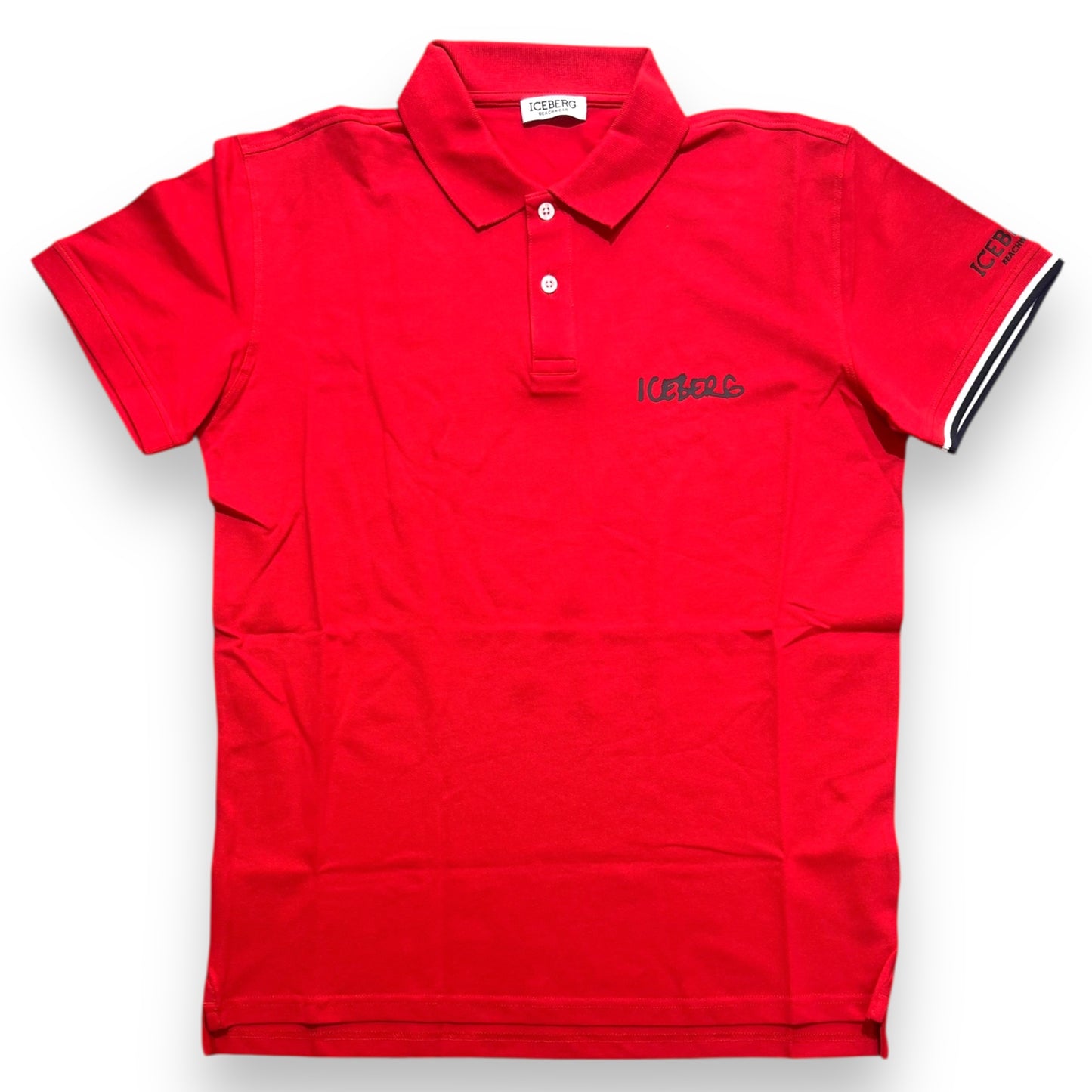 Polo ICEBERG, logo lato cuore N.Basic, RegularFit, Col.Rosso