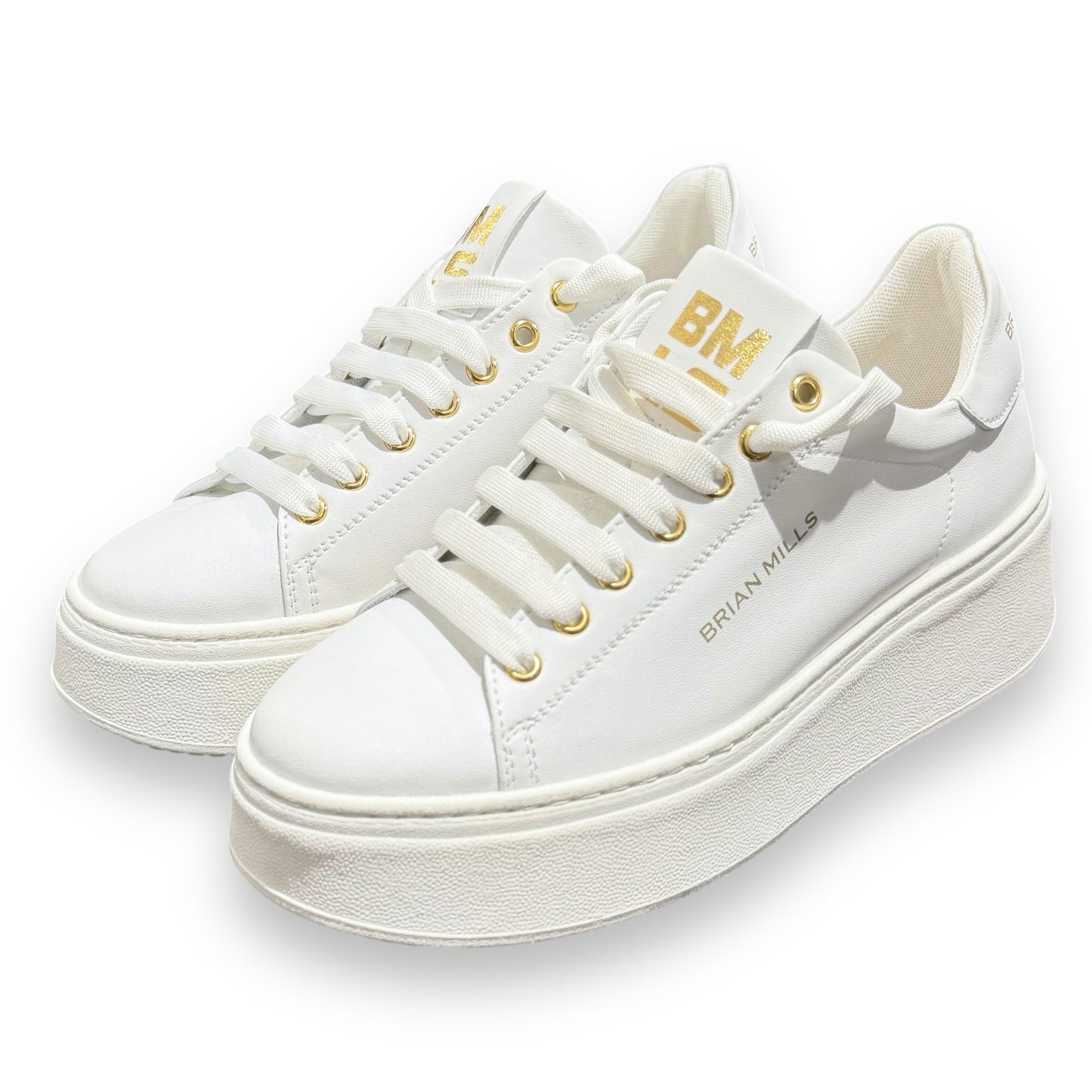 Scarpe BRIAN MILLS Donna Bianche con gomma rialzata