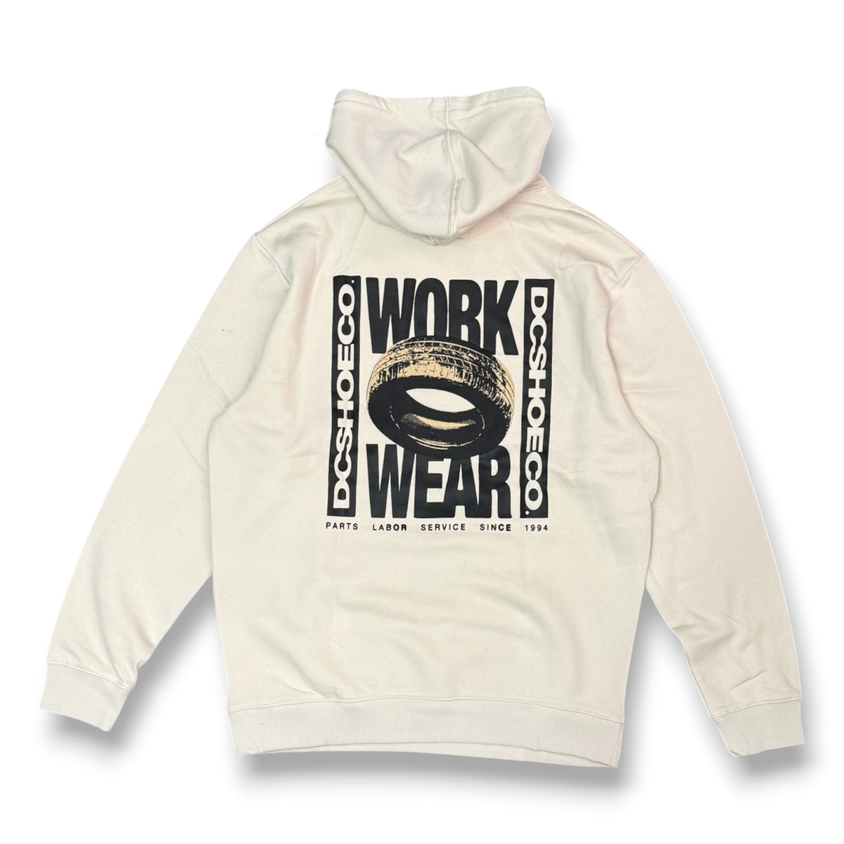DC - Felpa Uomo con cappuccio e stampa schienale, tex.felpato, Col.Beige