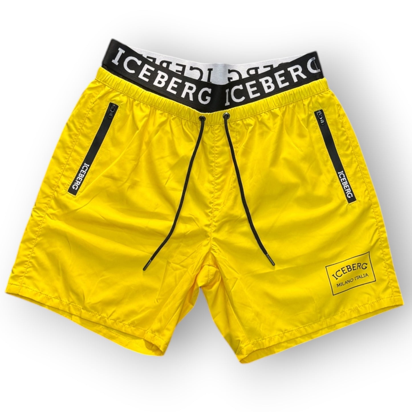 ICEBERG BEACHWEAR- Costume Uomo, con doppio elastico, col.Giallo