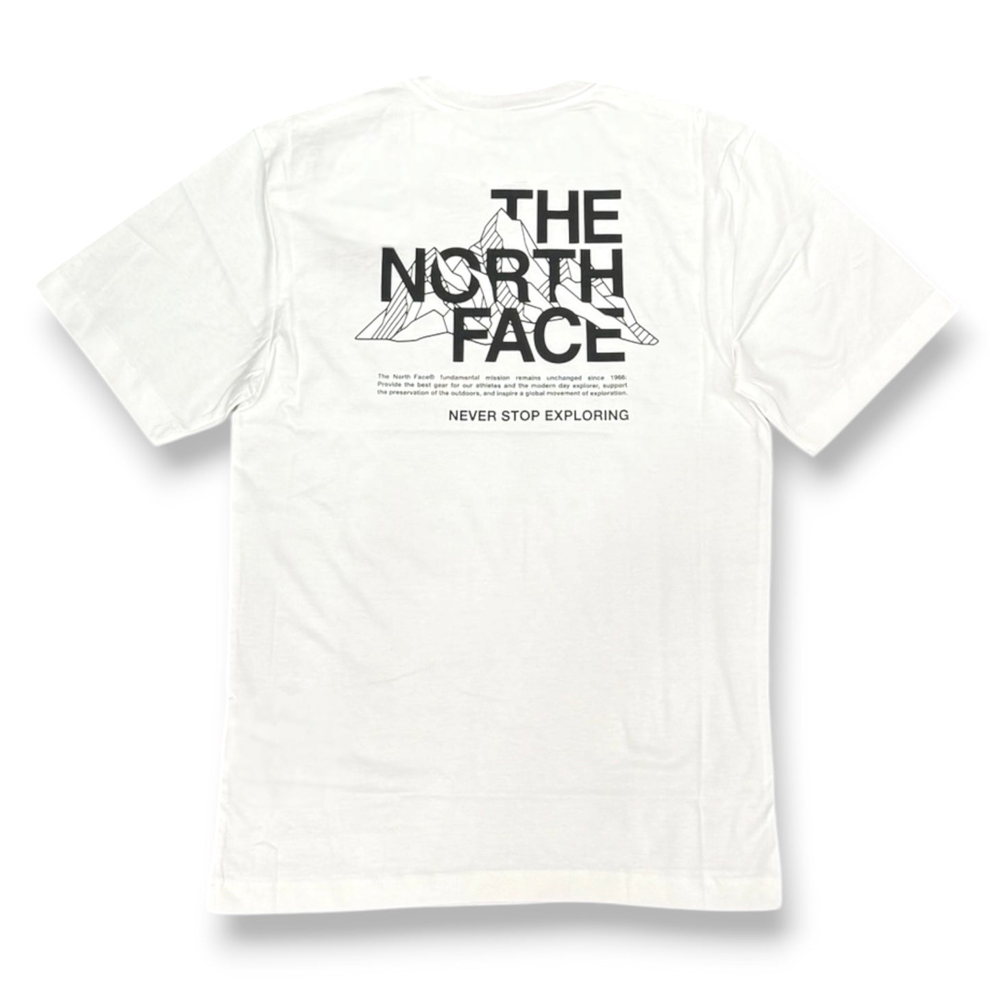THE NORTH FACE- T-Shirt Uomo con logo lato cuore e stampa sulla schiena, Col.Bianco