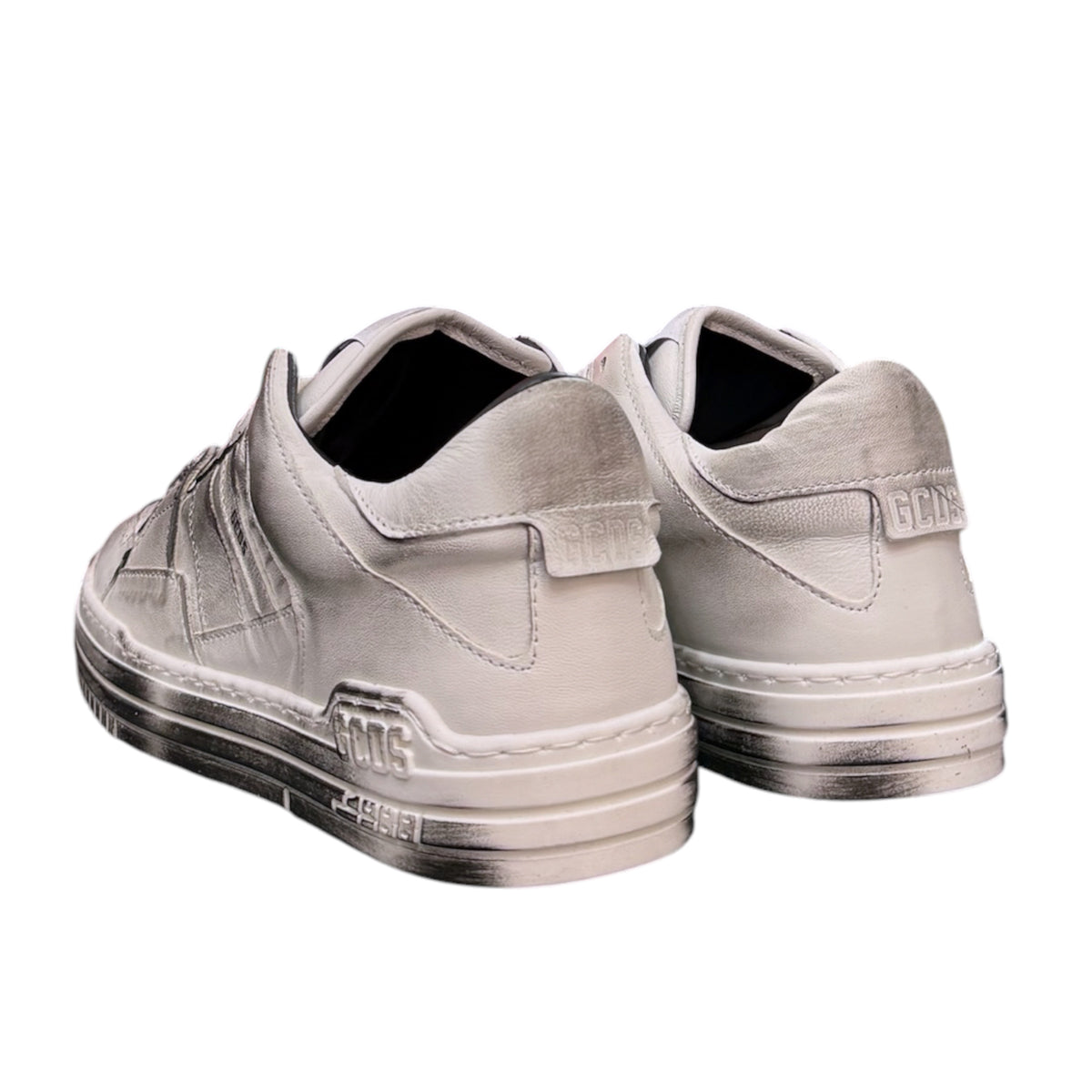 GCDS - Scarpe Uomo, effetto sporco, Col.Bianco
