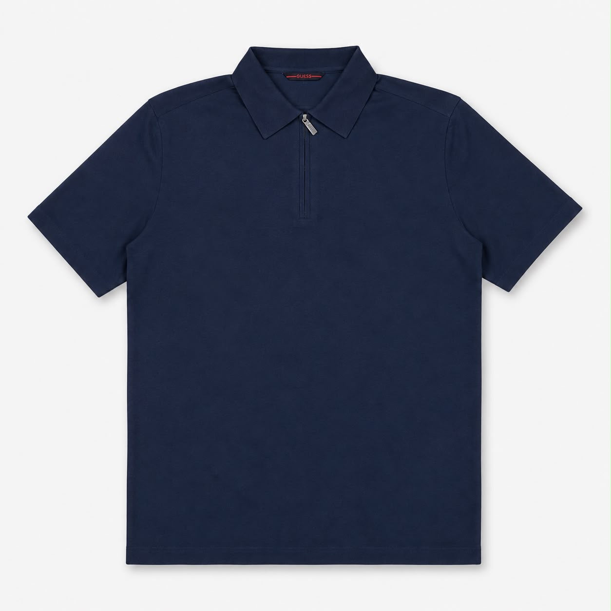 GUESS- Polo Uomo, in filo, Regular Fit, col.Blu