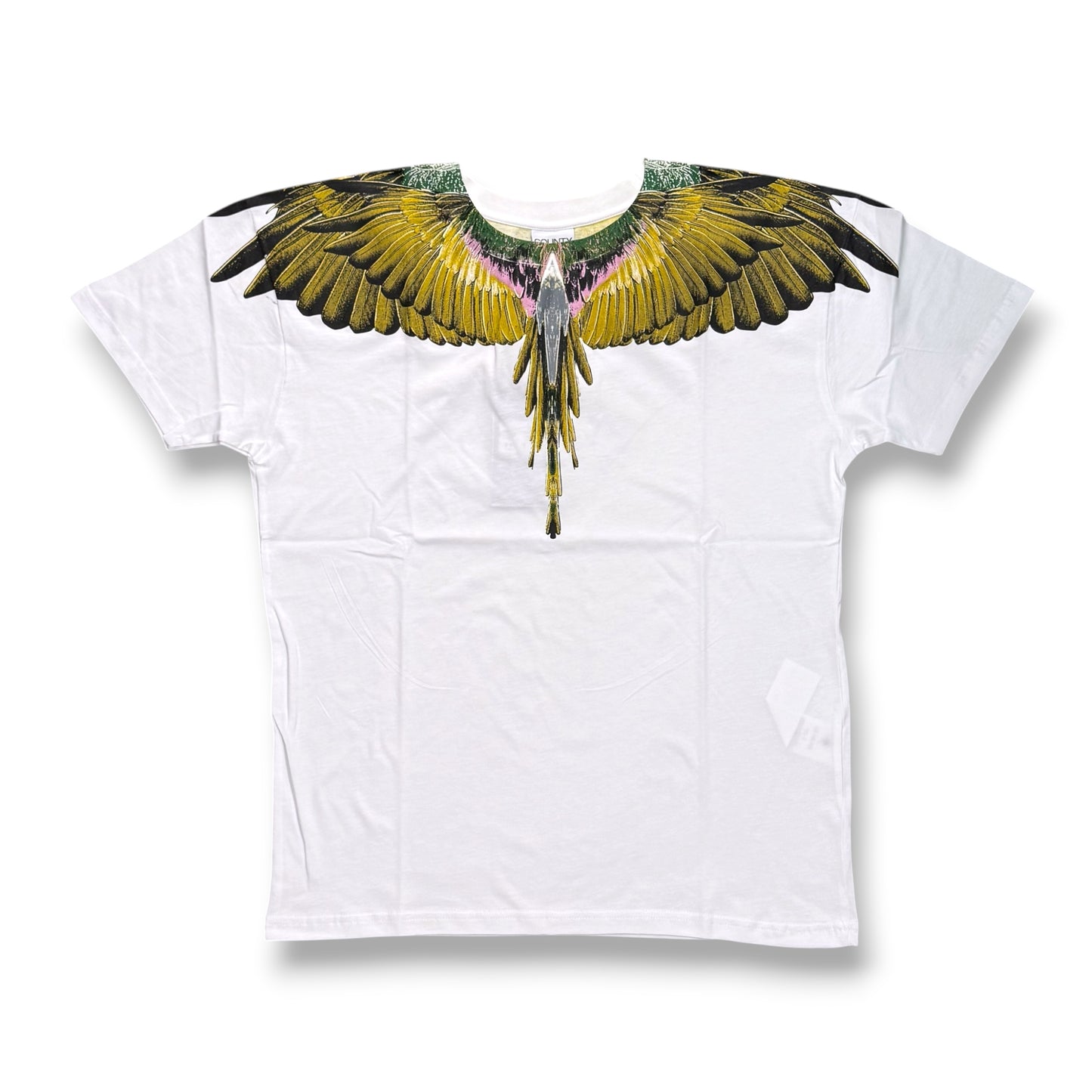 COUNTY OF MILAN- T-Shirt Uomo con stampa Gialla, Col.Bianco