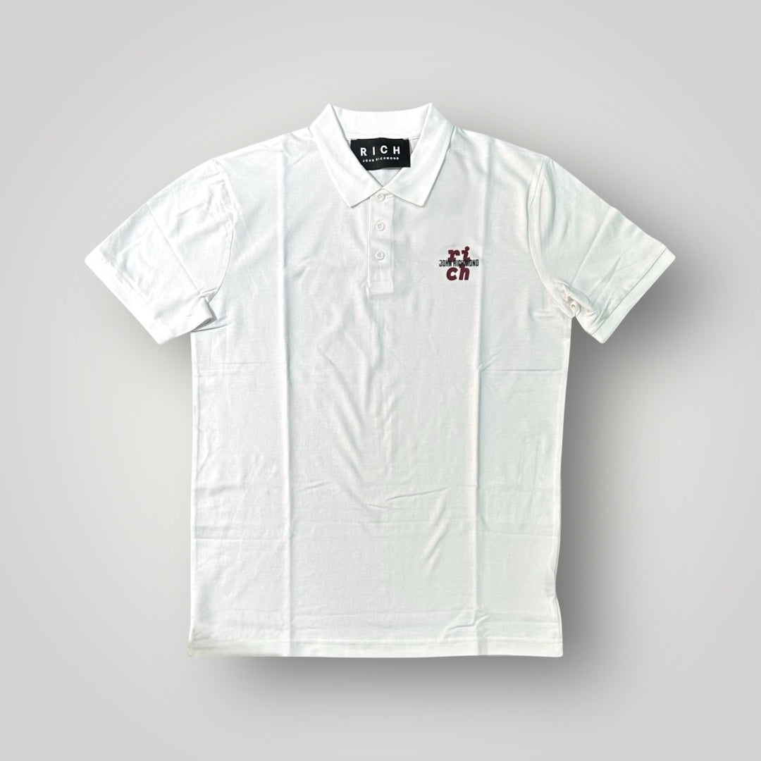 Polo RICHMOND Uomo,con logo lato cuore "JOHN RICHMOND", Col.Bianco