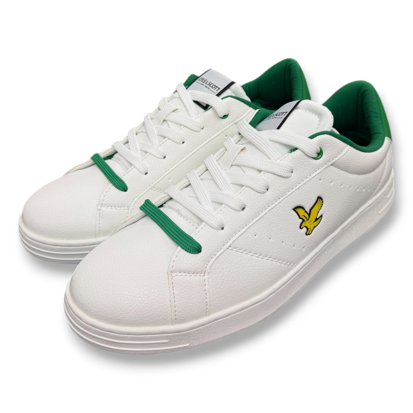 LYLE & SCOTT- Scarpe Uomo, mod.ELGIN HOLE, Col.Bianco/Verde