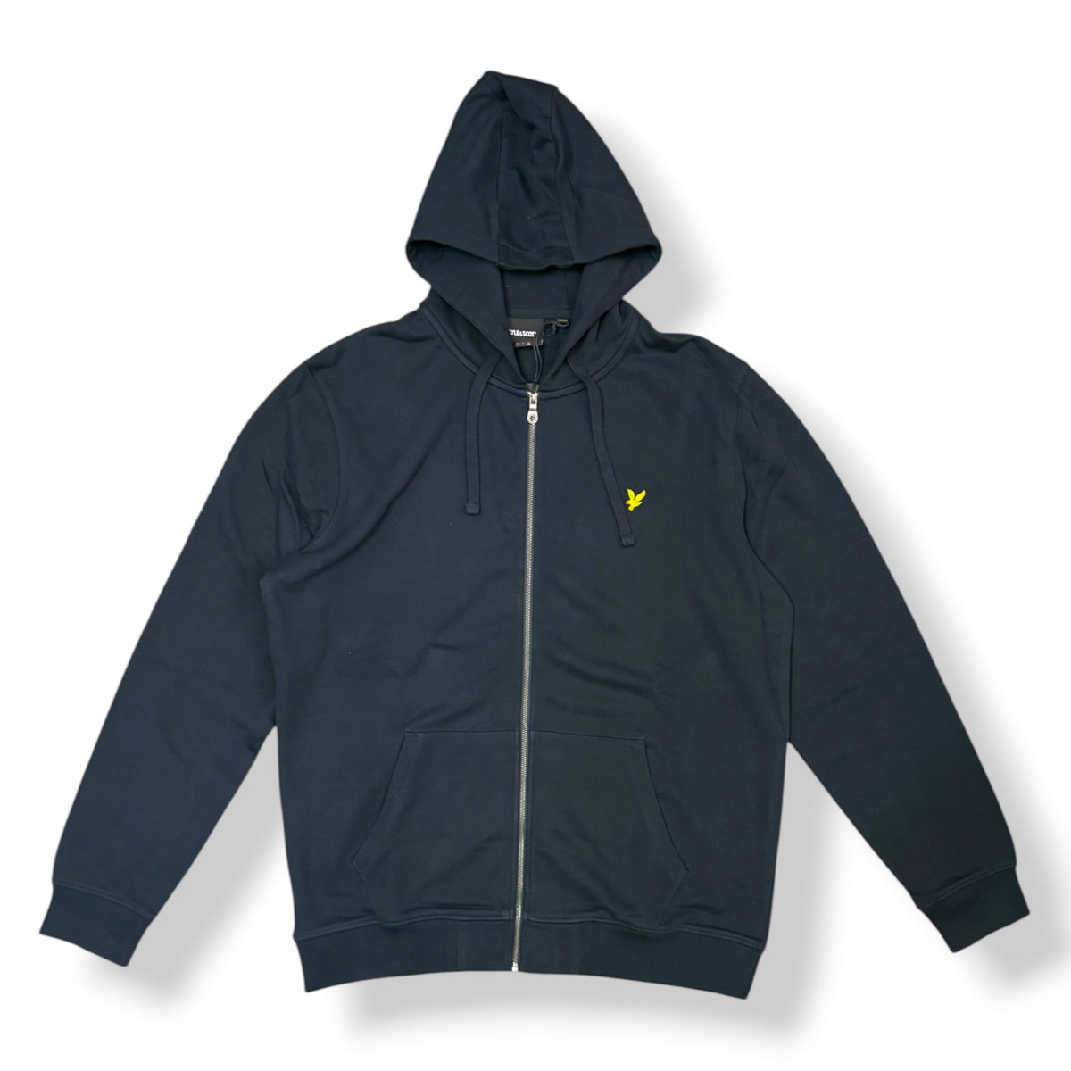 Felpa LYLE&SCOTT con cappuccio e zip, Col.Blu