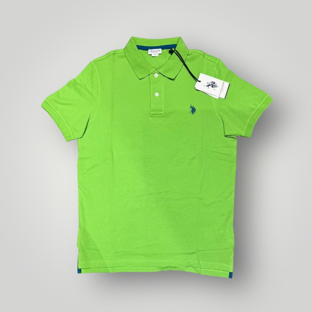 Polo U.S.POLO ASSN. since 1890 Uomo in piquet, RegulrFit, mod.Basic, col.Verde