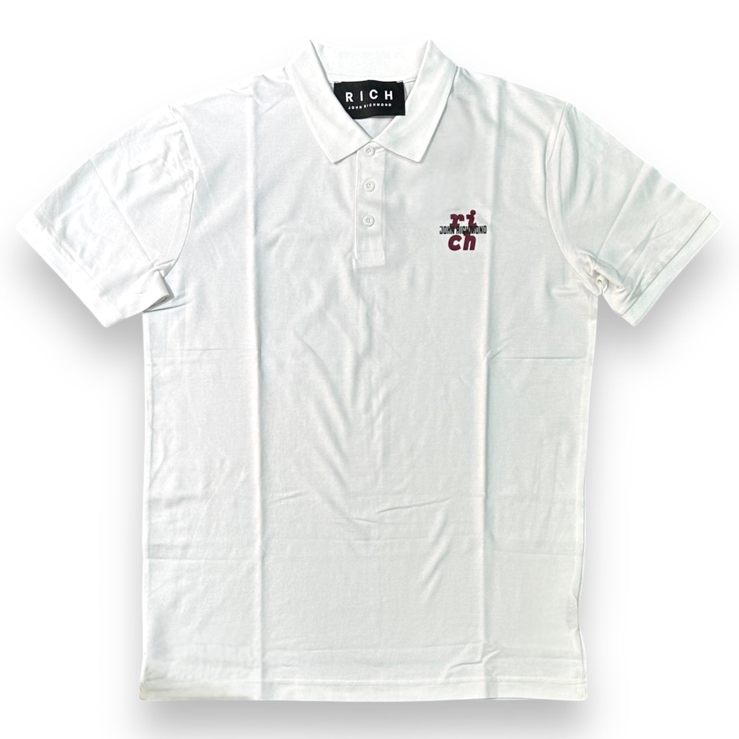 Polo RICHMOND Uomo,con logo lato cuore "JOHN RICHMOND", Col.Bianco