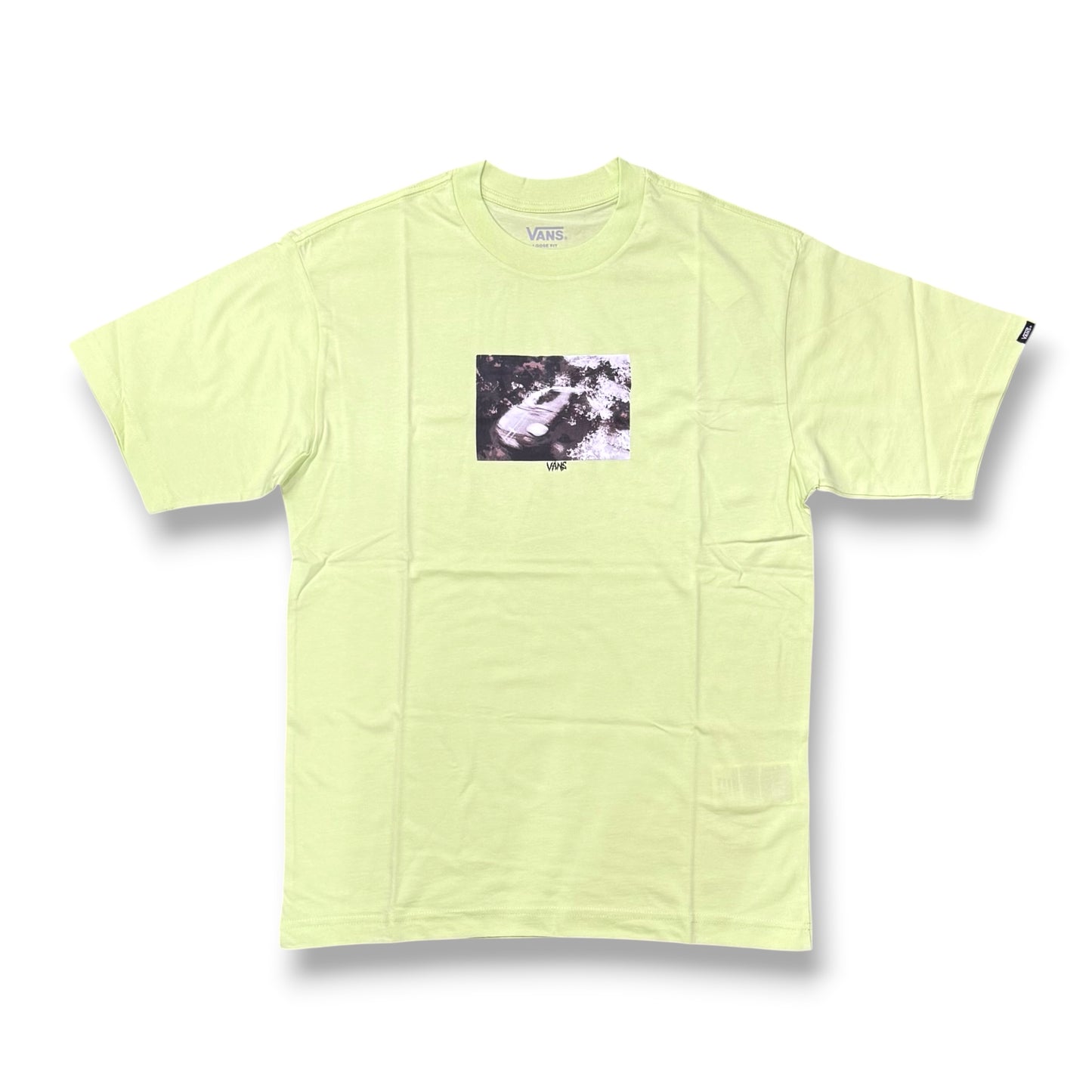 VANS- T-Shirt Uomo, Loose Fit con stampa frontale, Col.Lime