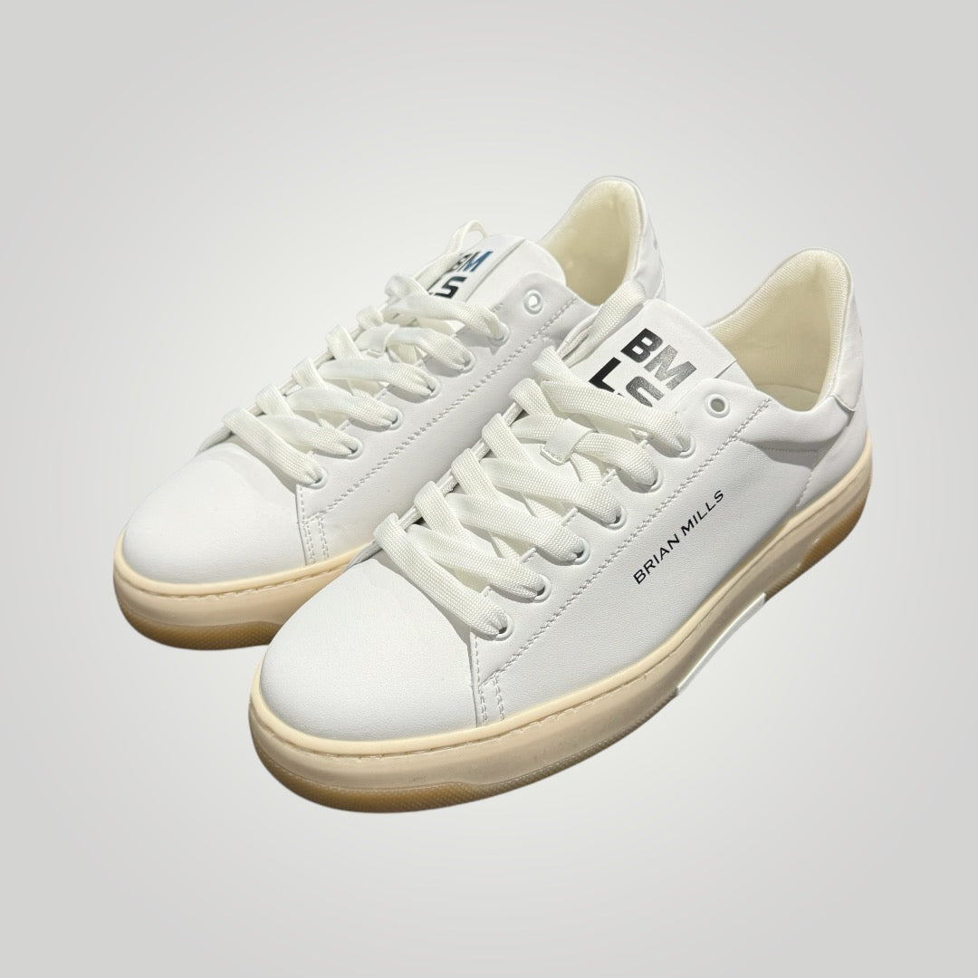 Scarpe BRIAN MILLS Uomo Bianca con gomma beige