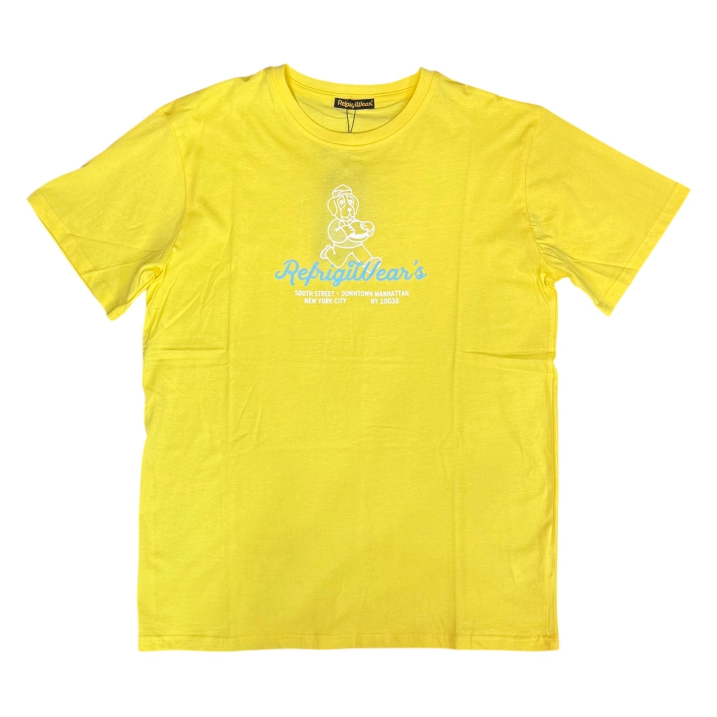 REFRIGIWEAR - T-Shirt Uomo con disegno frontale, Col.Giallo