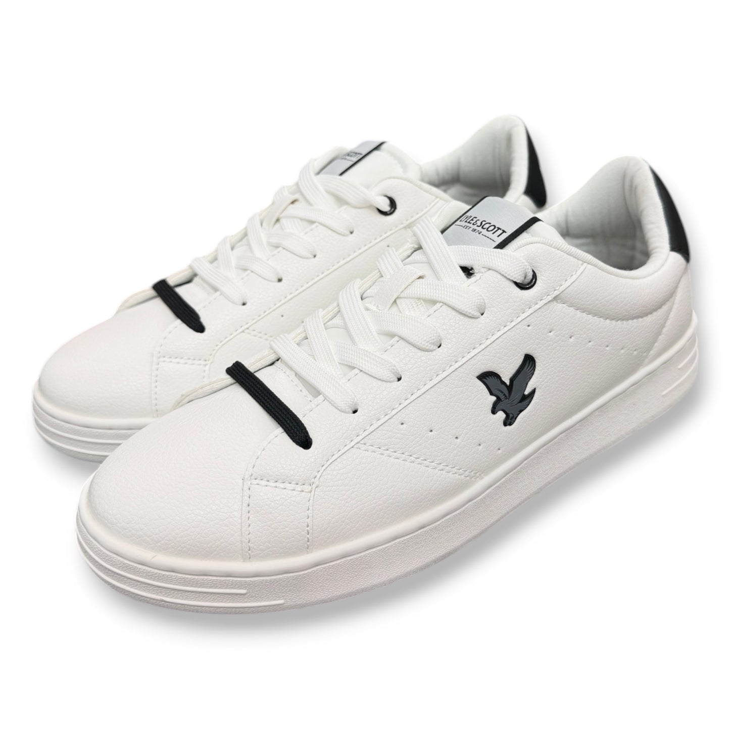 LYLE & SCOTT- Scarpe Uomo, mod.ELGIN HOLE, Col.Bianco/Nero