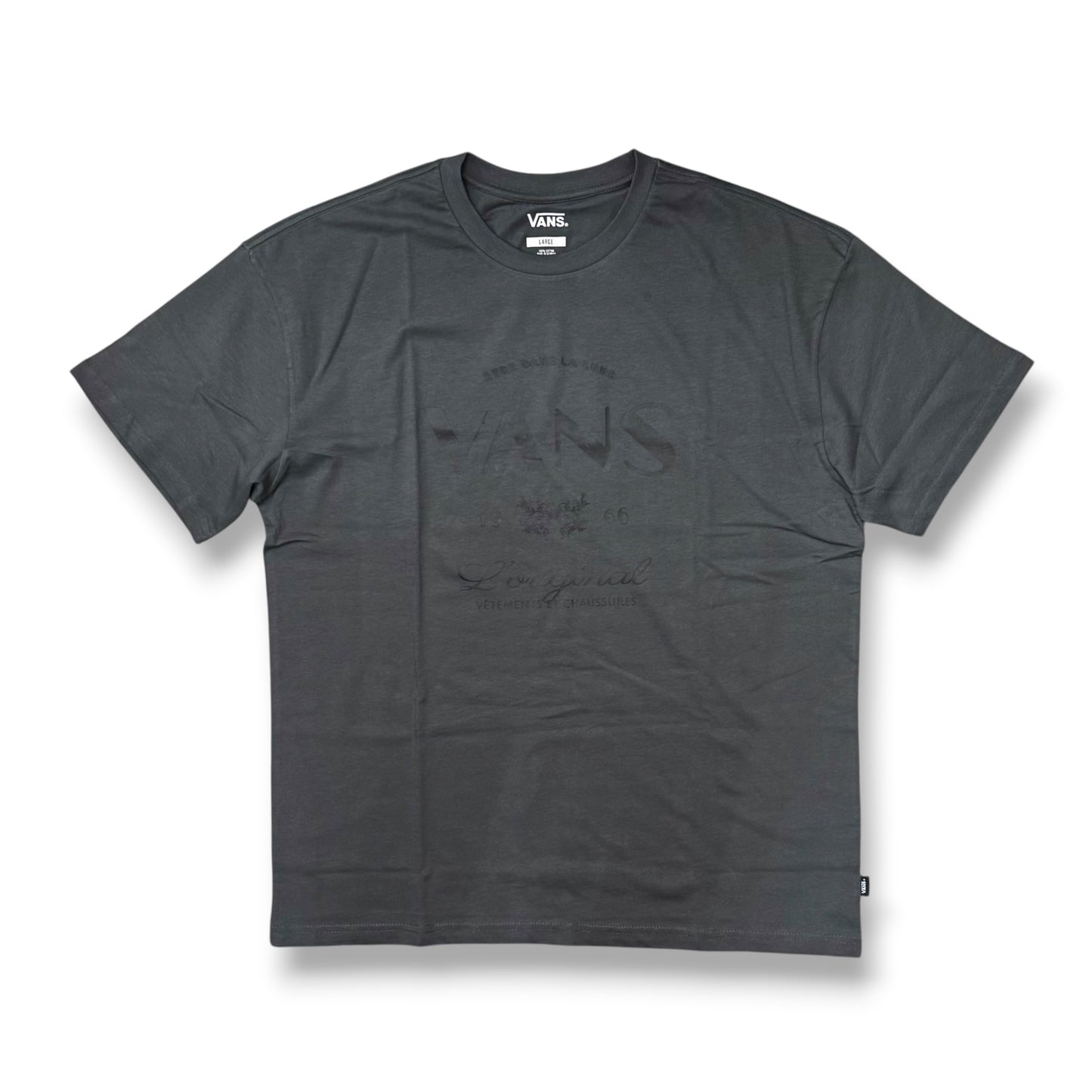 VANS- T-Shirt Uomo con stampa frontale, (Oversize), Col.Grigio scuro