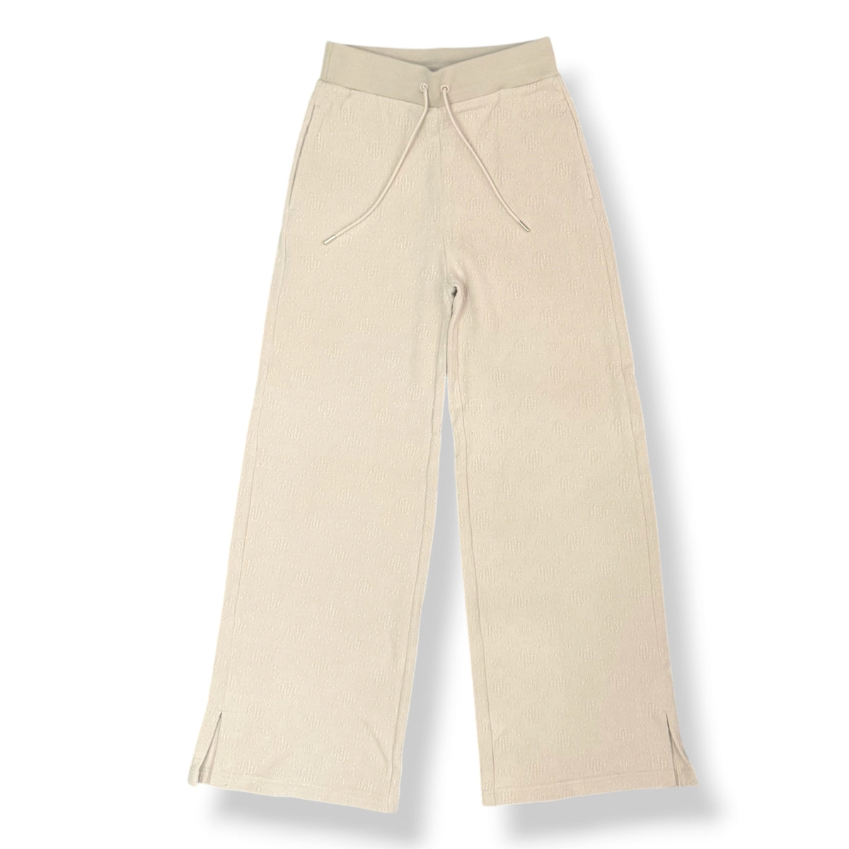 GUESS- Tuta completa Donna, logata, con pantalone a fondo largo, Col.Panna