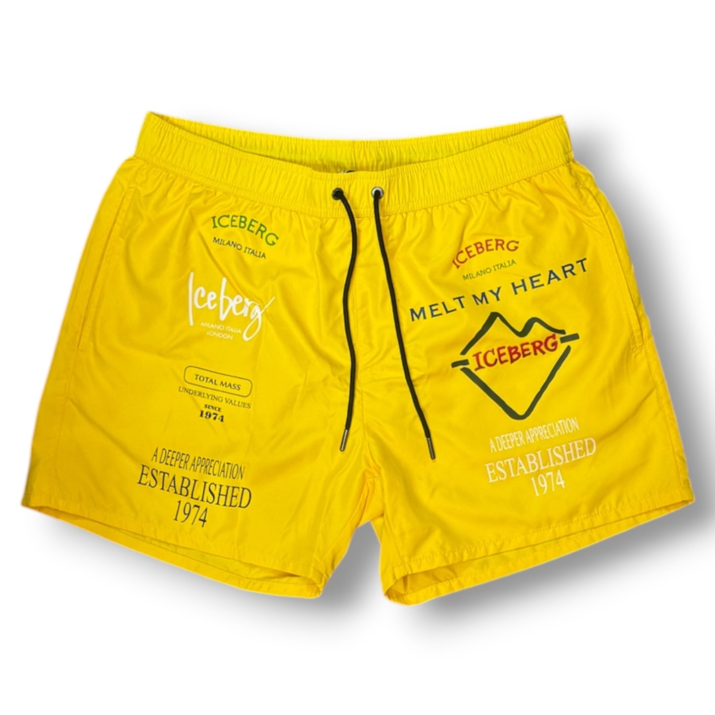 ICEBERG BEACHWEAR- Costume Uomo, con stampa, col.Giallo