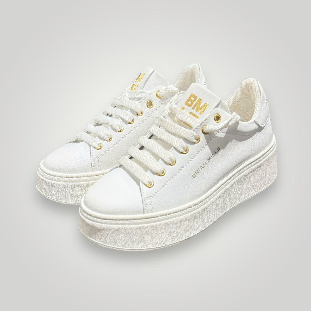 Scarpe BRIAN MILLS Donna Bianche con gomma rialzata
