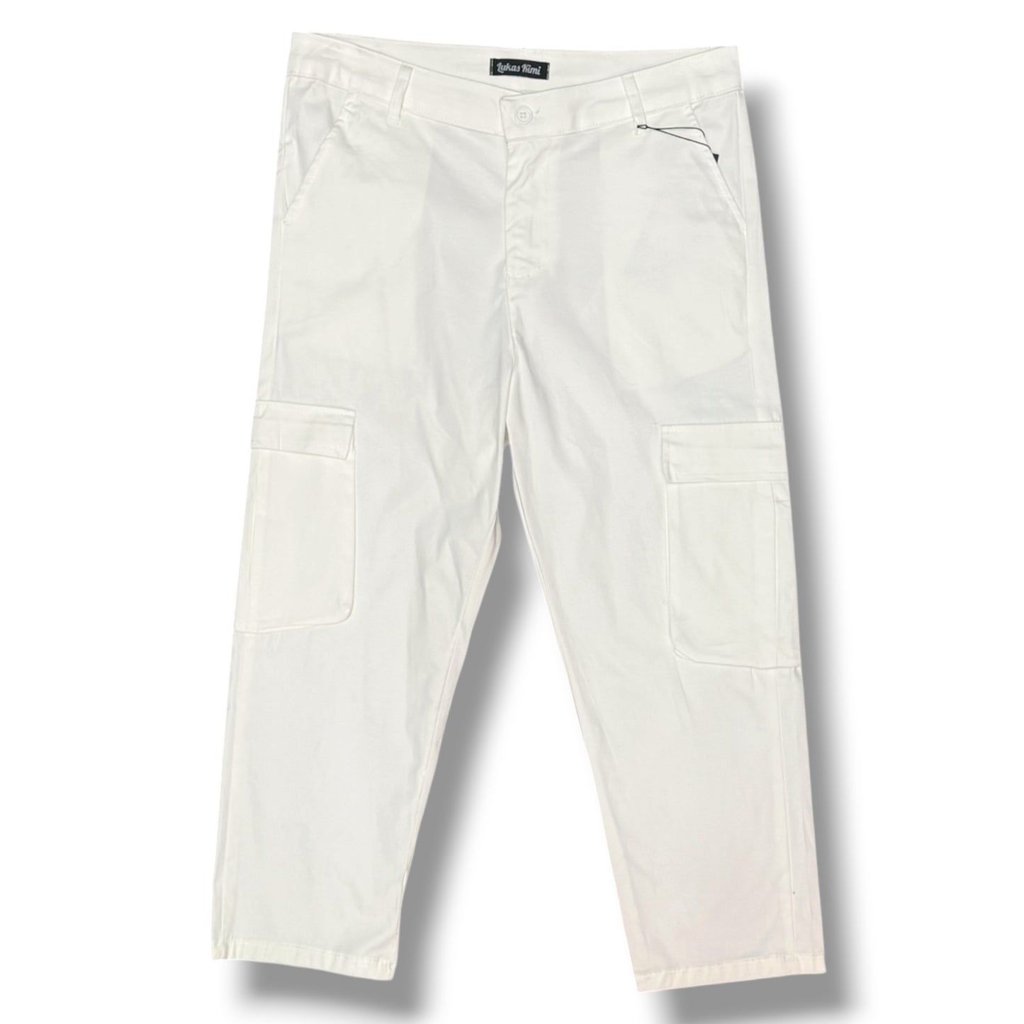 LUKAS KIMI - Pantalone Uomo, mod.Slim, Col.Bianco