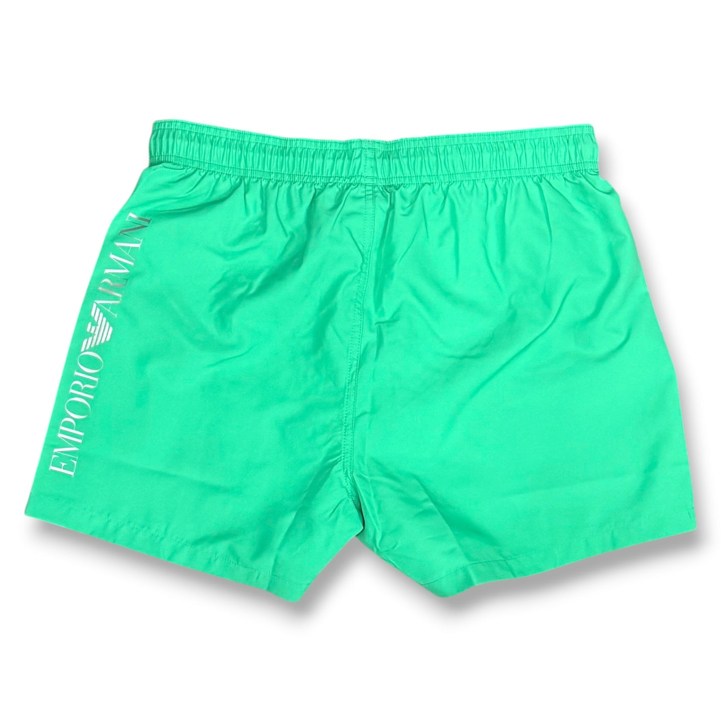 EMPORIO ARMANI- Costume Uomo con scritta sulla gamba, Col.Verde