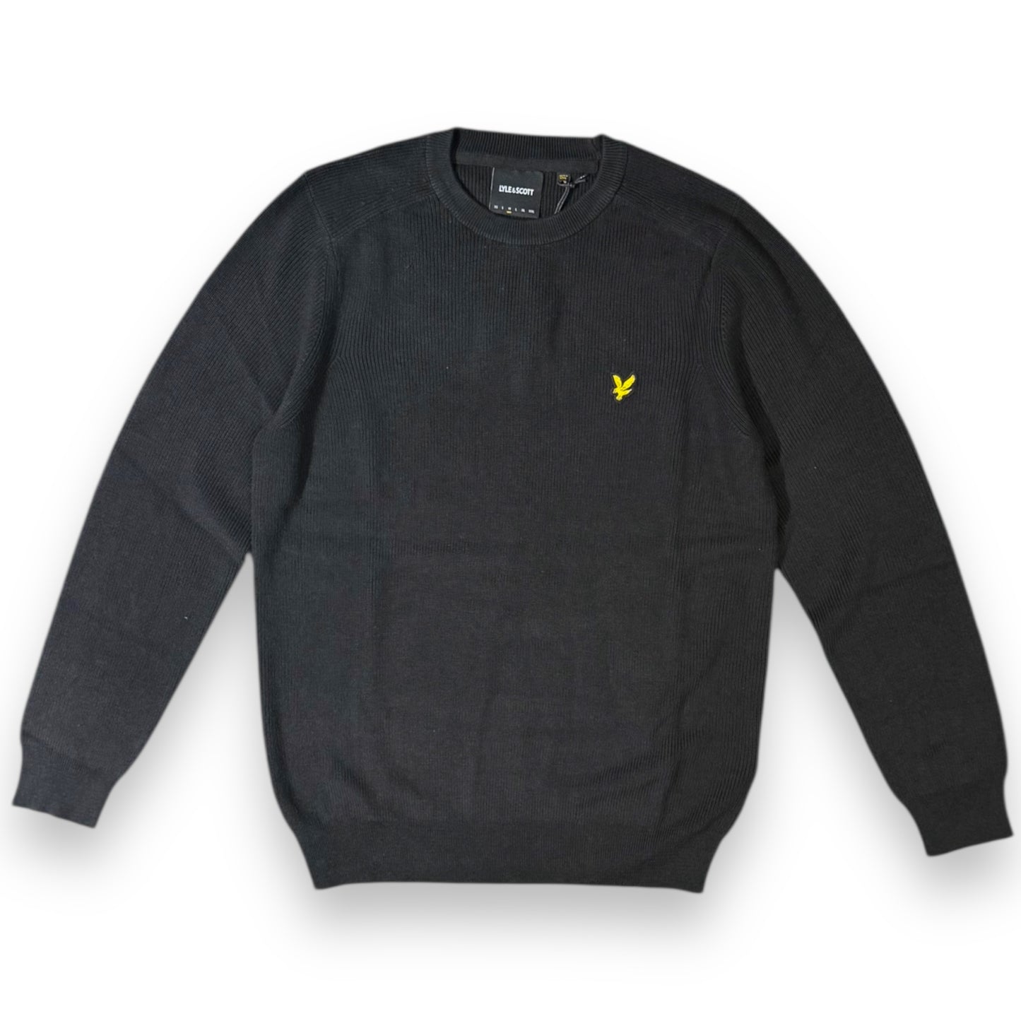 Maglioncino LYLE & SCOTT a Costine UOMO, 60% Cotone e 40% Viscose, col.Black Ice
