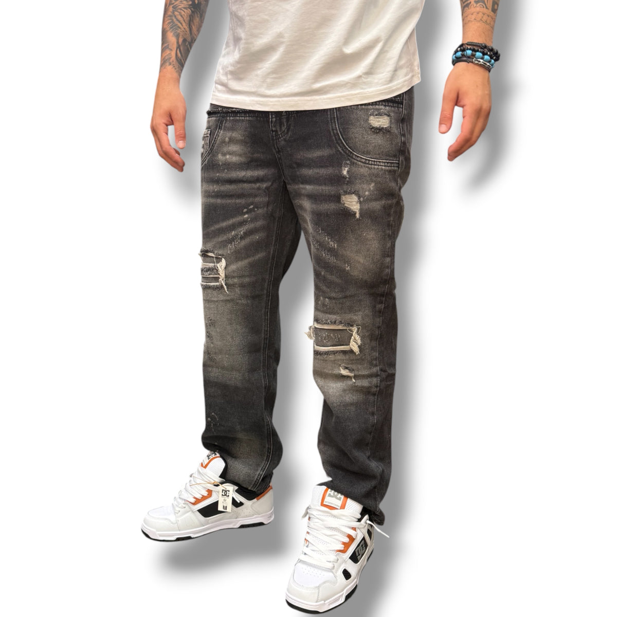 LEOX - JEANS Uomo, (Baggy Fit) 3908