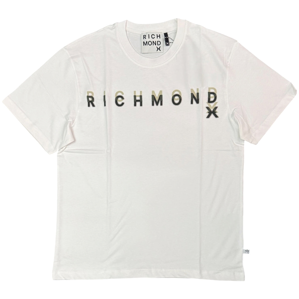 RICHMOND - T-SHIRT UOMO, con scritta 3D frontale, Col.Bianco