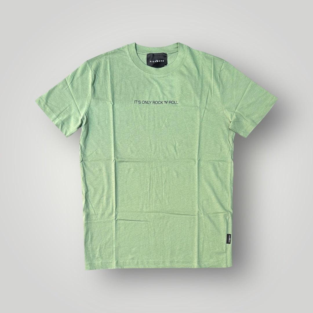 T-shirt RICHMOND Uomo, con stampa frontale piccola, Col. Verde Menta (it's only rock 'n'roll)