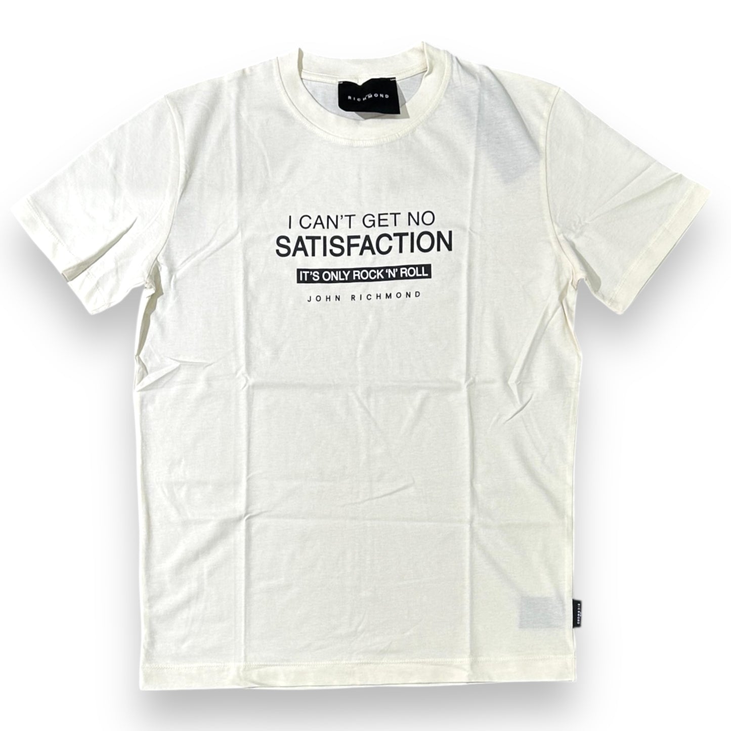 T-shirt RICHMOND Uomo, con stampa frontale, Col. Milk (I can't get no satisfaction)