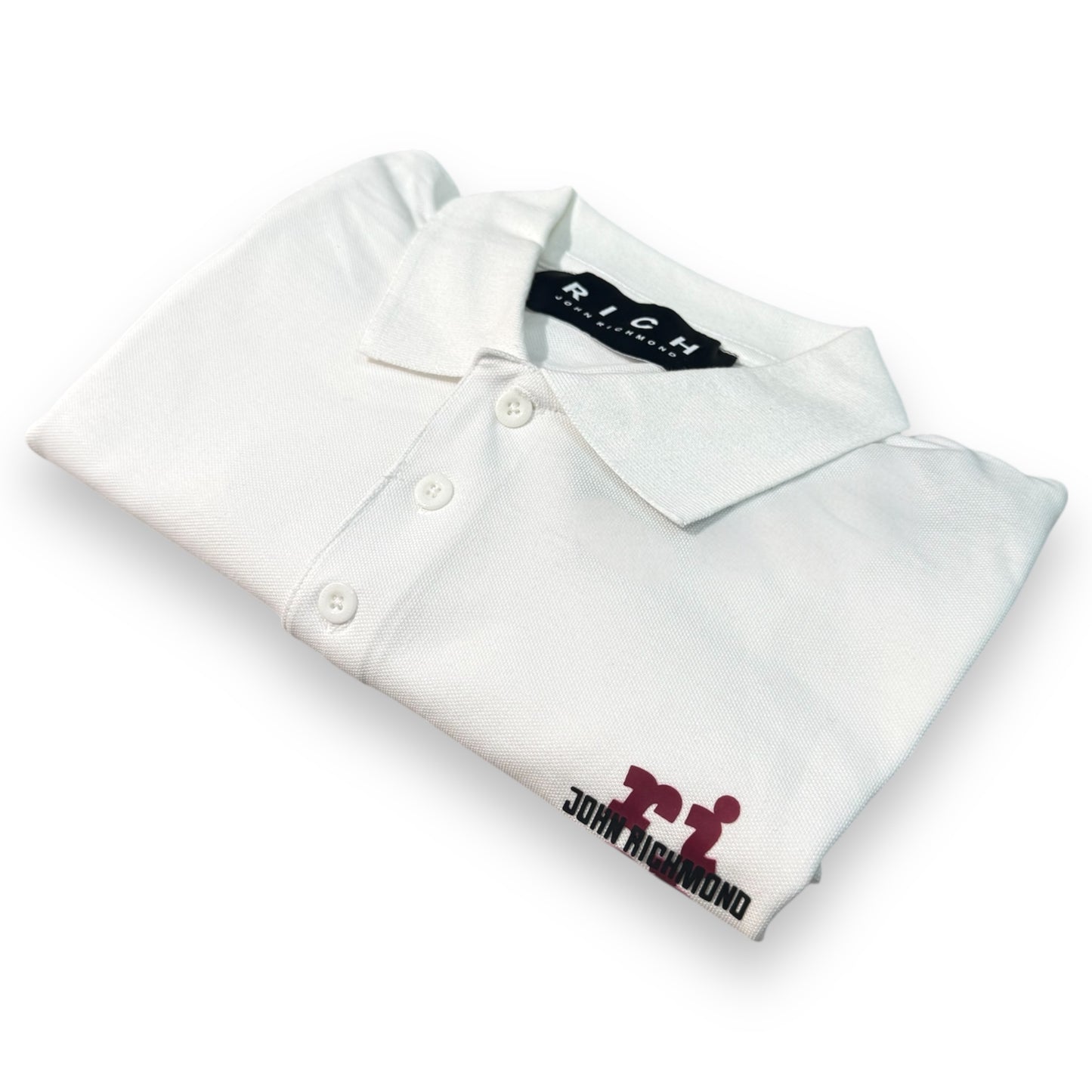 Polo RICHMOND Uomo,con logo lato cuore "JOHN RICHMOND", Col.Bianco