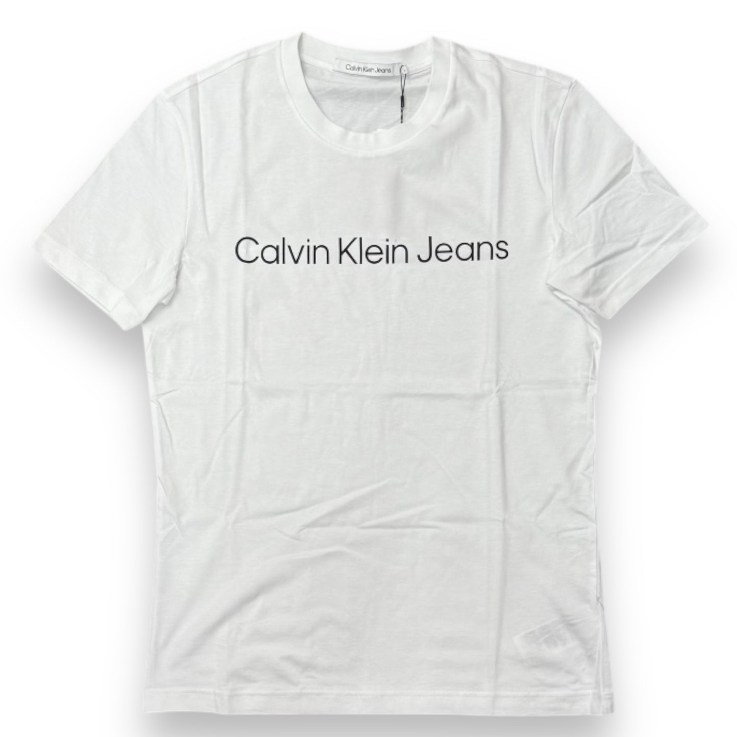 T-shirt CALVIN KLEIN, con scritta centrale, Col.Bianco