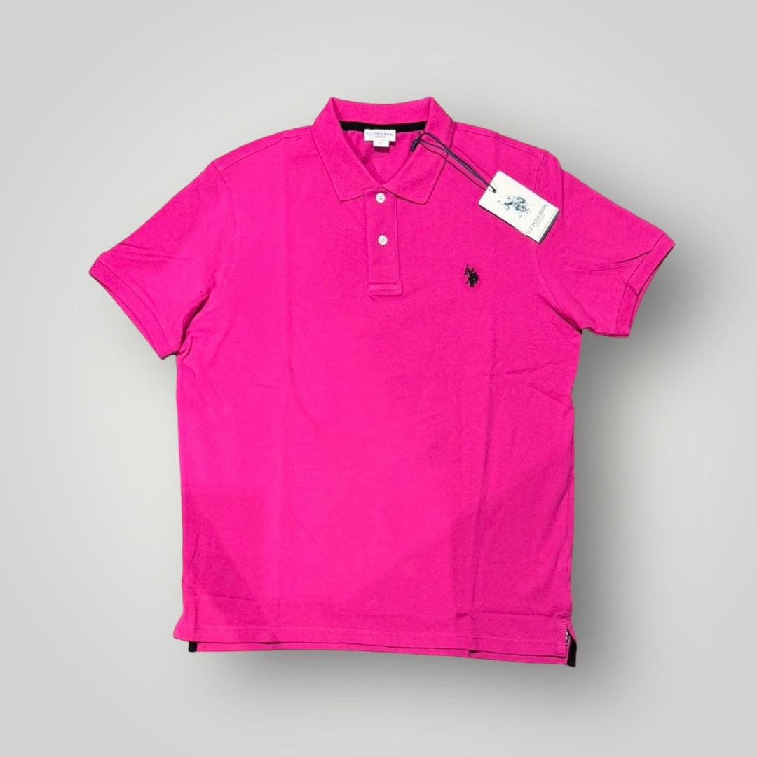 Polo U.S.POLO ASSN. since 1890 Uomo in piquet, RegulrFit, mod.Basic, col.Magenta