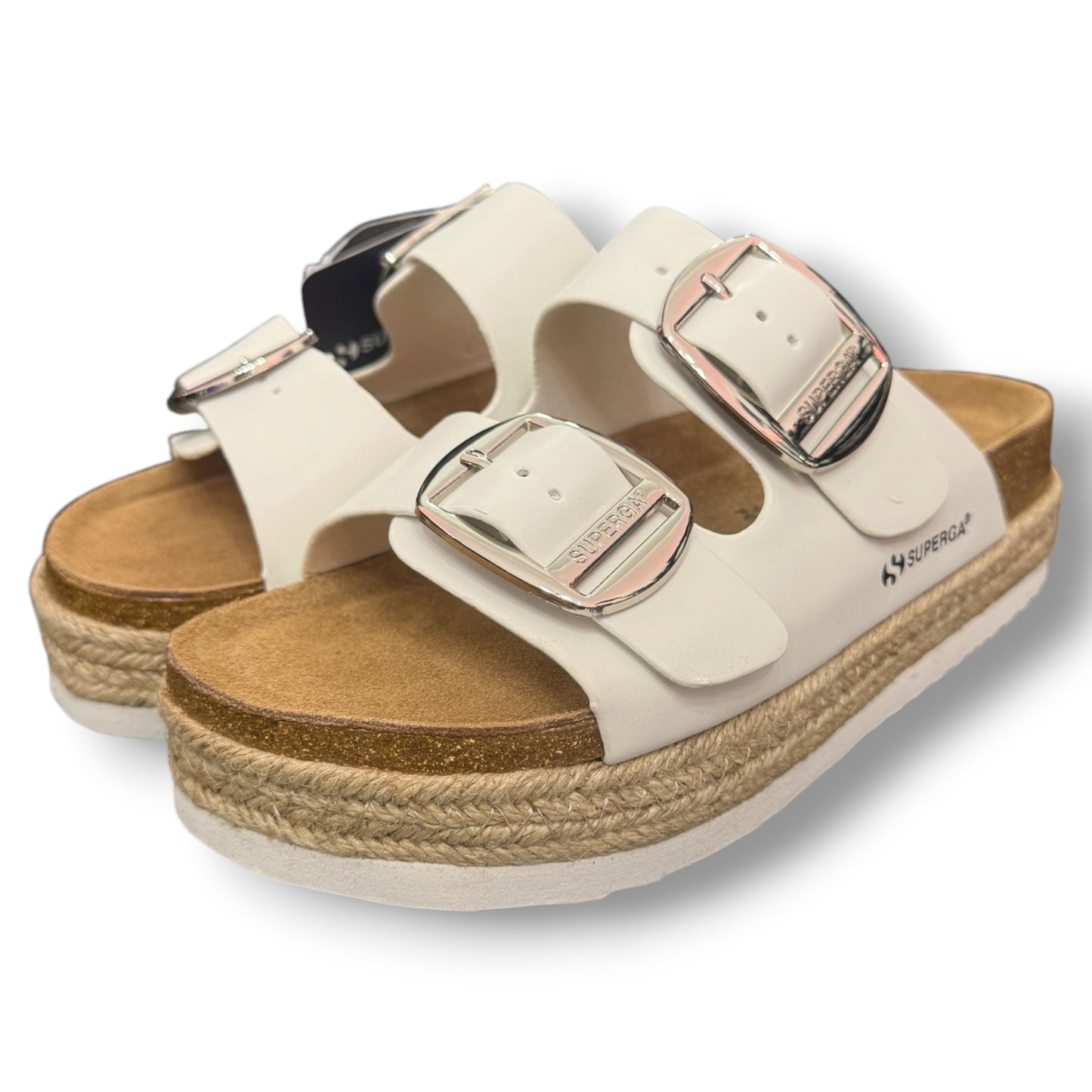 SUPERGA- Scarpe Donna, con zeppa, col.Bianco