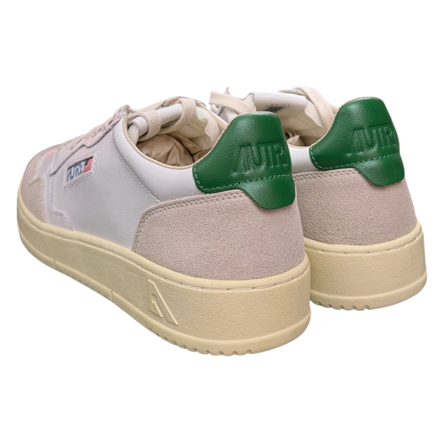 AUTRY - Scarpa Uomo, con baffo verde, Col.Bianco