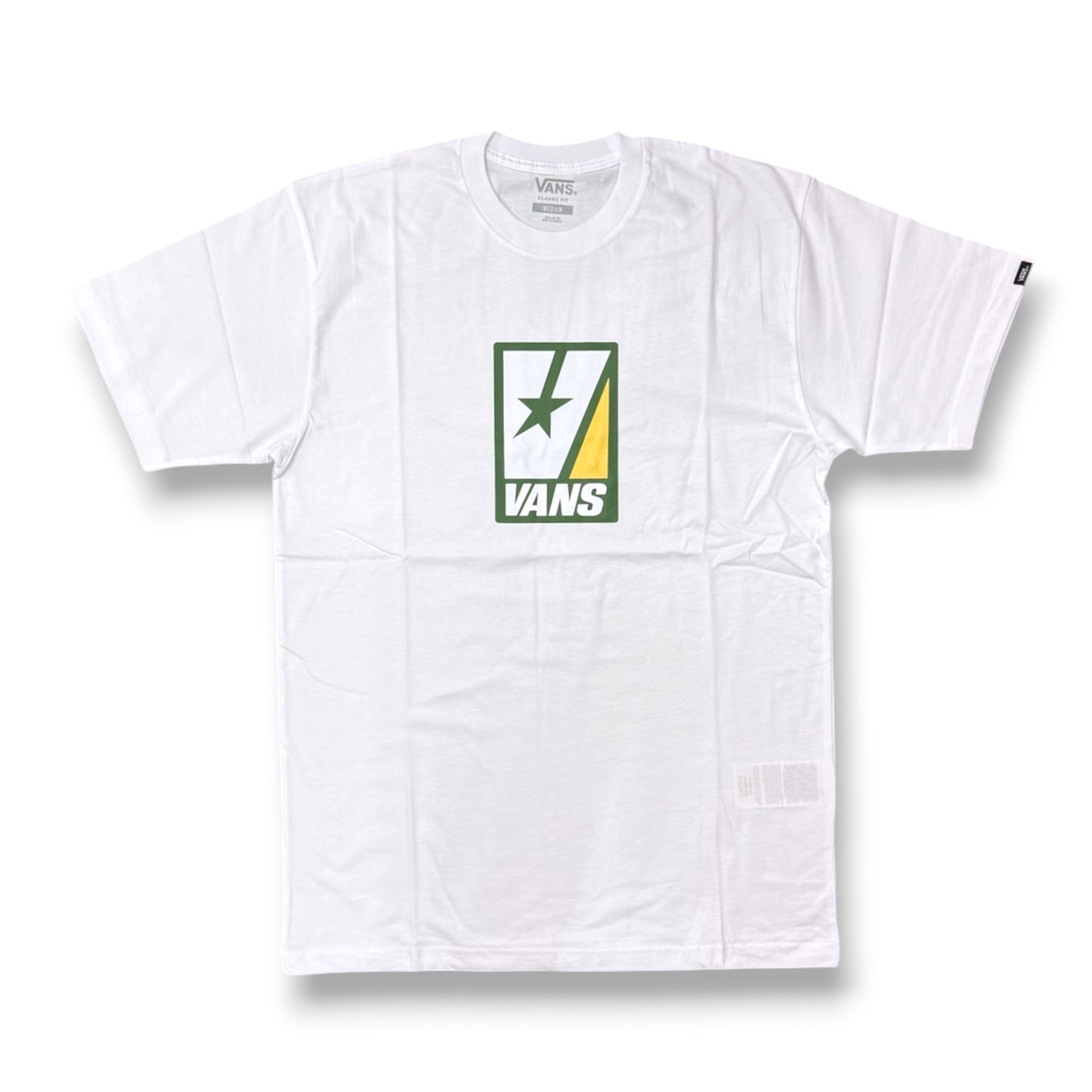VANS- T-Shirt Uomo con stampa frontale Giallo/Verde, Col.Bianco