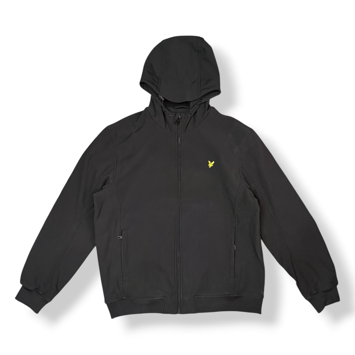 LYLE&SCOTT- Giubbotto Uomo, softshell con interno in pile, con cappuccio, Col.Nero