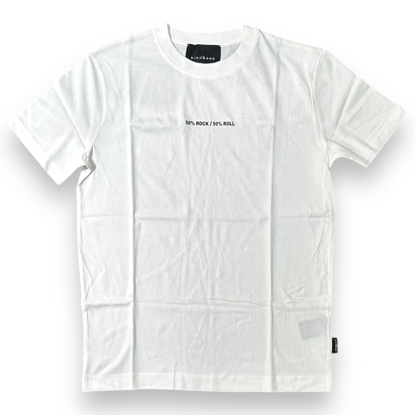 T-shirt RICHMOND Uomo, con stampa frontale, Col.Bianco (50% rock / 50%roll)