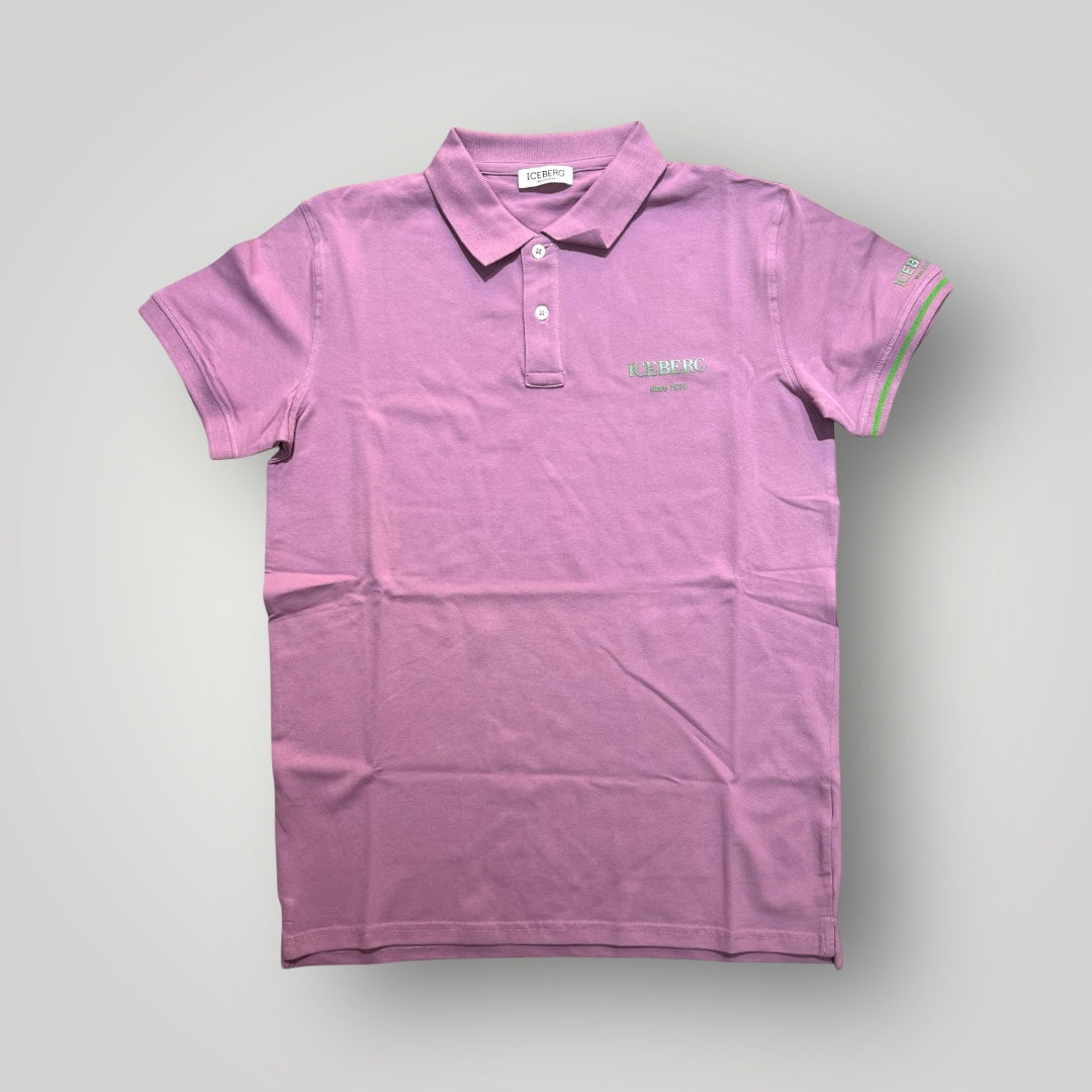 Polo ICEBERG basic, logo lato cuore, RegularFit, Col.Lilla