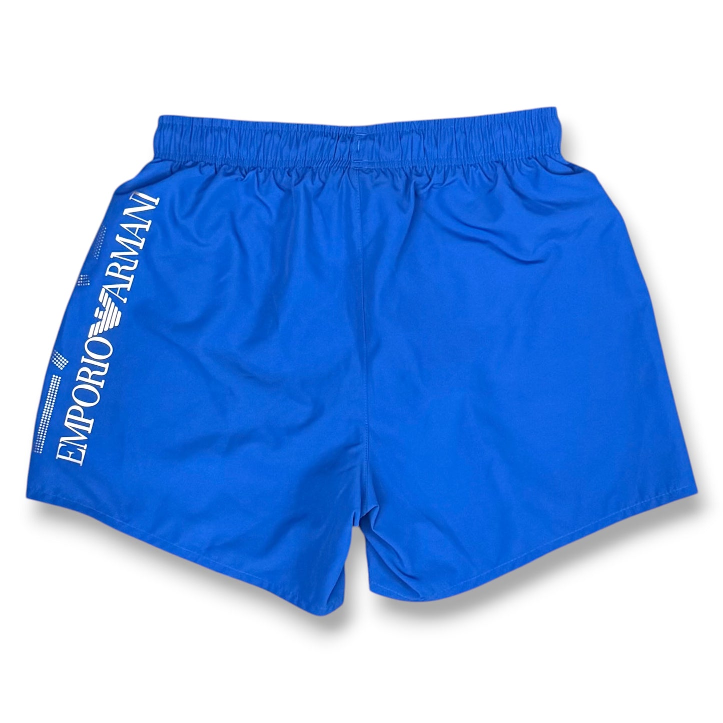 EMPORIO ARMANI- Costume Uomo con scritta sulla gamba, Col.Royal