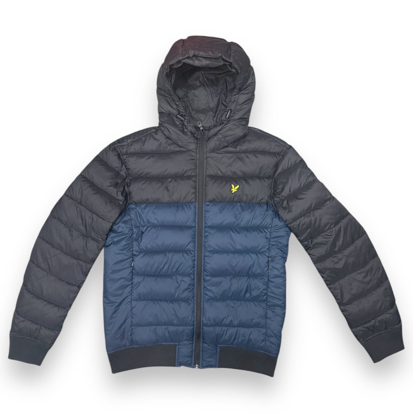 Giubbotto LYLE&SCOTT, mod.Colour Block Quilted Jacket, Col.Jet Black/Muddy Navy