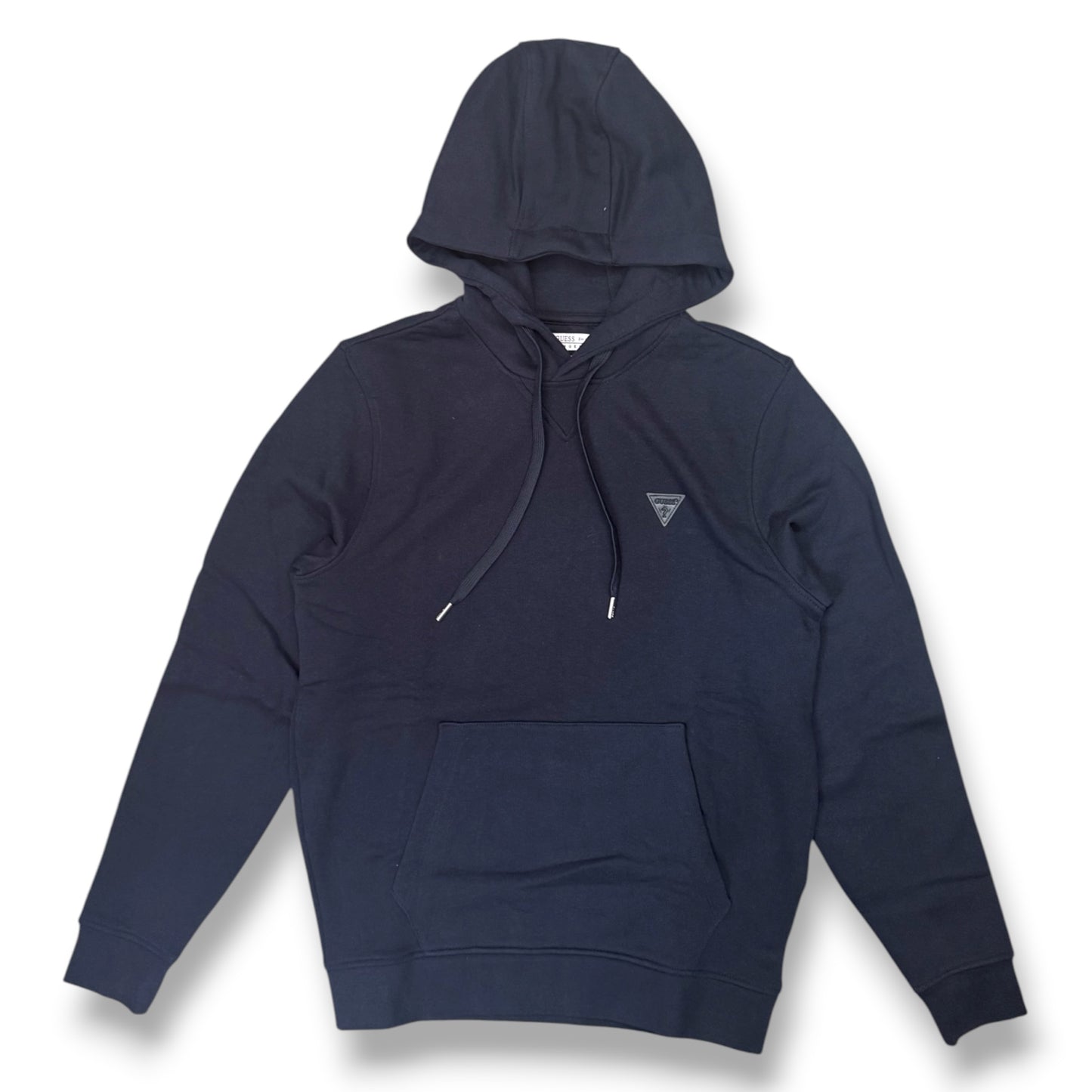 GUESS-Felpa estiva Uomo, con cappuccio, con logo lato cuore, SlimFit, tex.cotone garzato, col.Blu