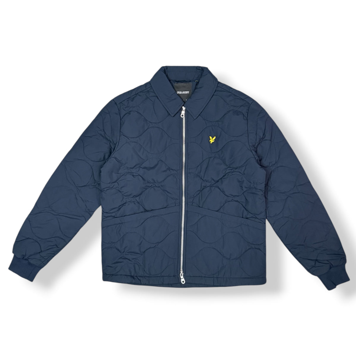 LYLE&SCOTT- Giubbotto Uomo, senza cappuccio, con trama a onda, Col.Blu