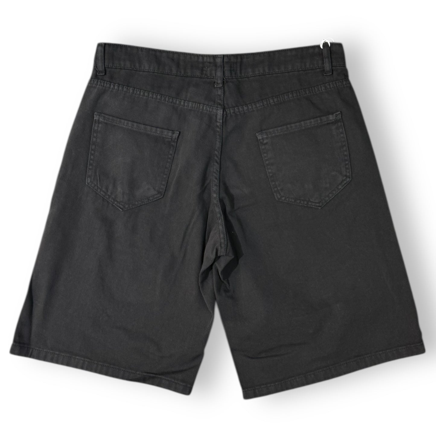 Bermuda VICTORGI in denim nero strappato, Col.Nero
