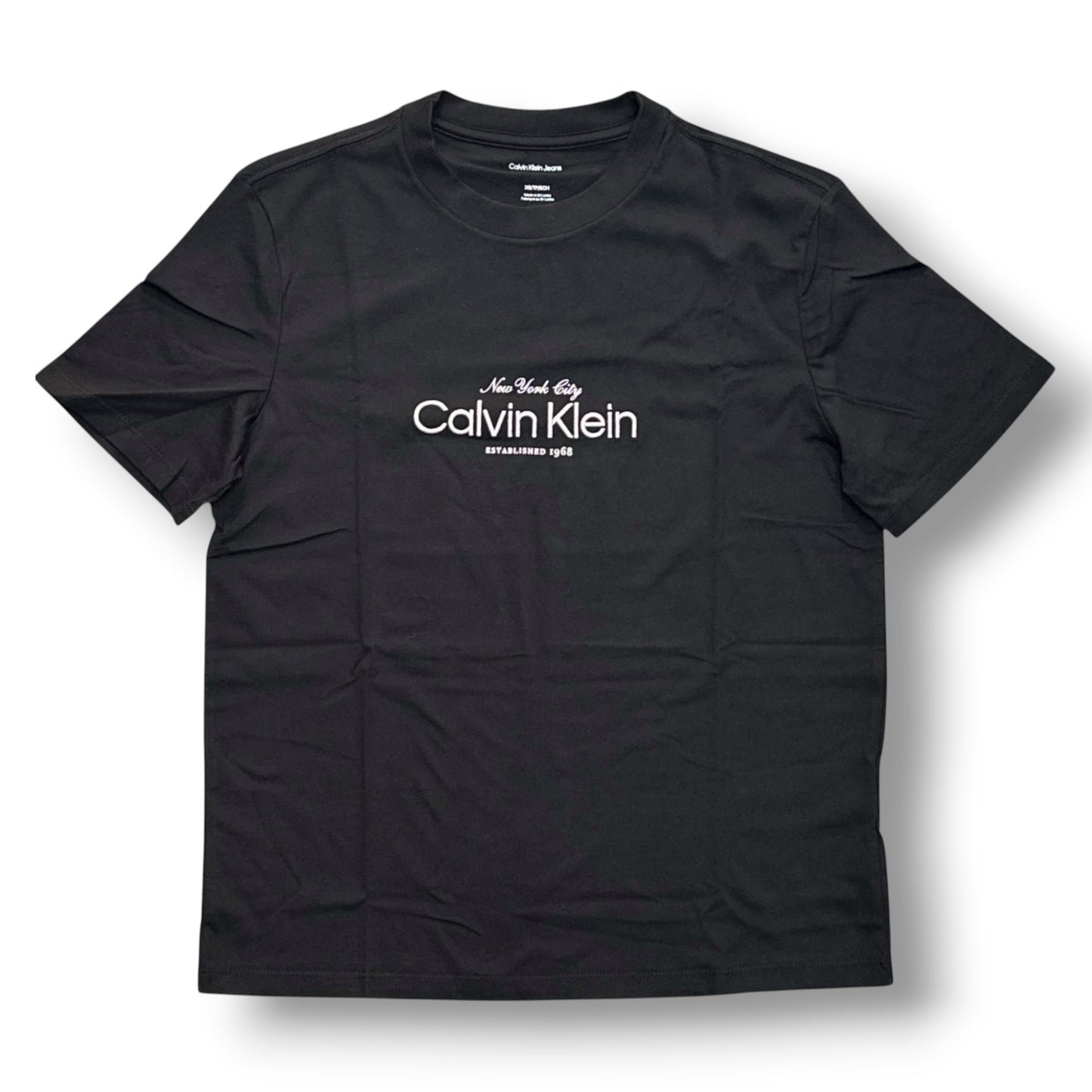 CALVIN KLEIN- T-shirt Donna, con logo ricamato, Regular Fit, col.Nero